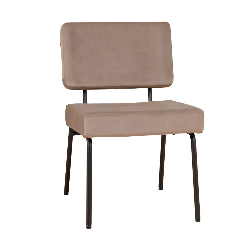 Bronx71 Velvet eetkamerstoel Espen taupe - Eetkamerstoelen set van 6 - Image 7