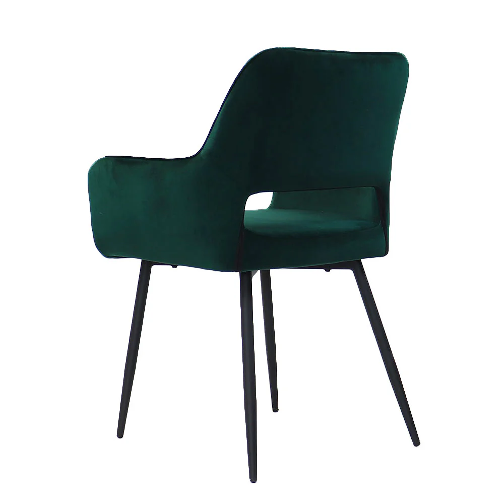 Bronx71 Velvet eetkamerstoel Mika donkergroen - Eetkamerstoelen set - Image 3