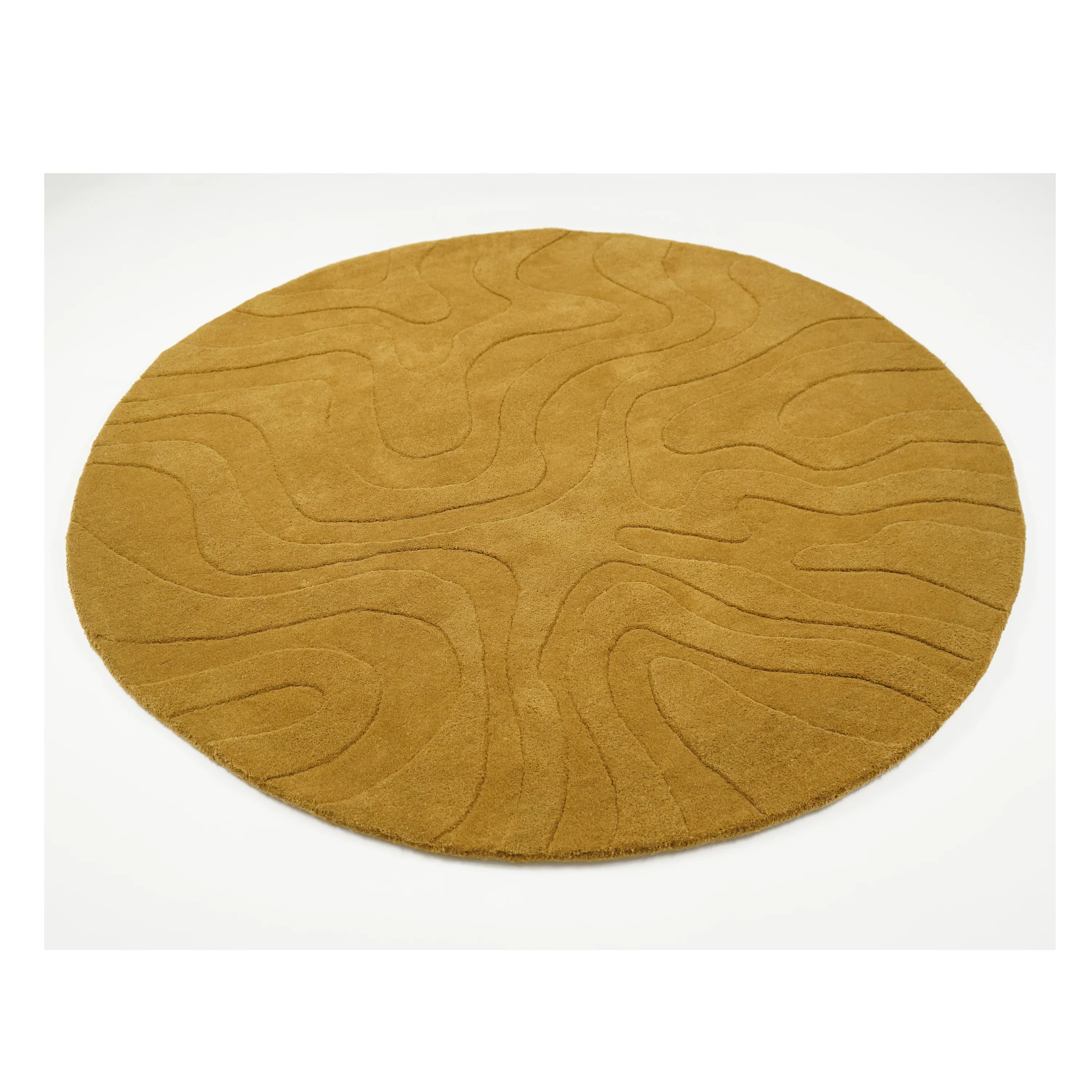 by fonQ Groovy Vloerkleed Ø 240 cm - Olive - Image 3