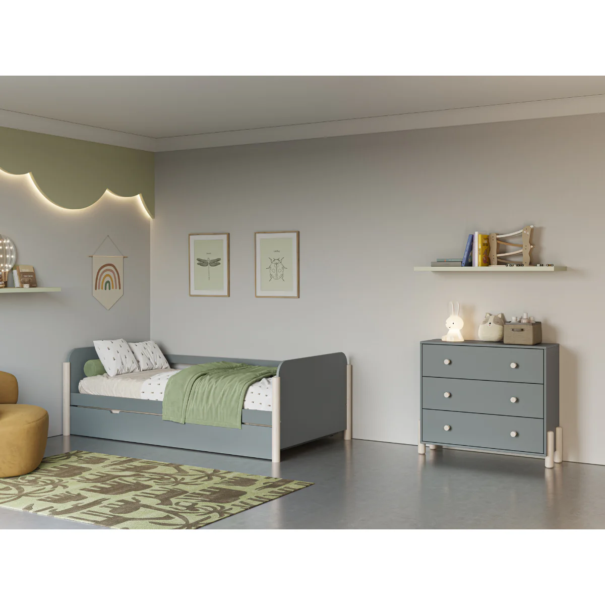 Calicosy - DAPHNE-bed - B198,5 cm - Groente - Image 9