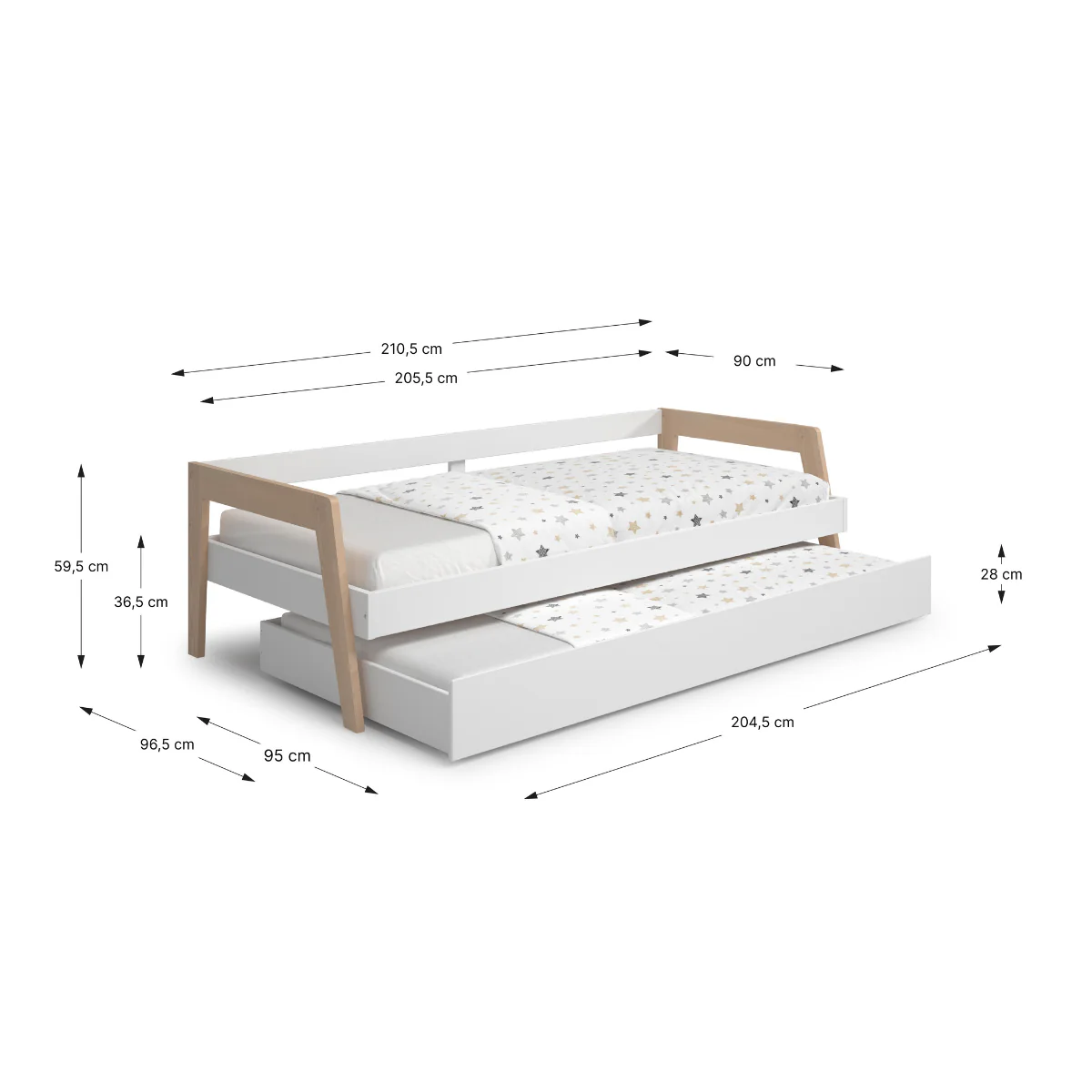 Calicosy - EMY-bed - B210,4 cm - Wit - Image 8