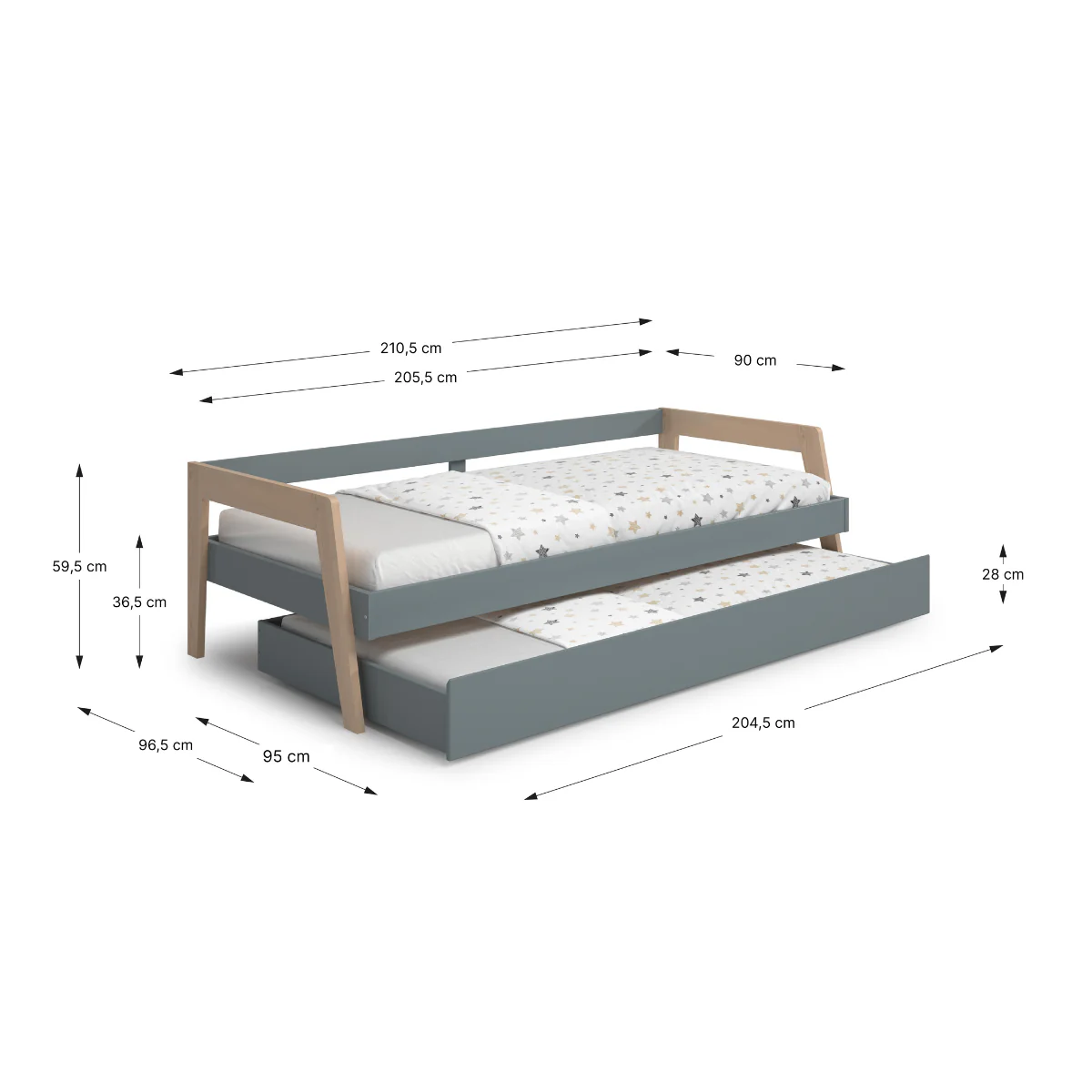 Calicosy - EMY-bed - B210,4 cm - Wit - Image 3