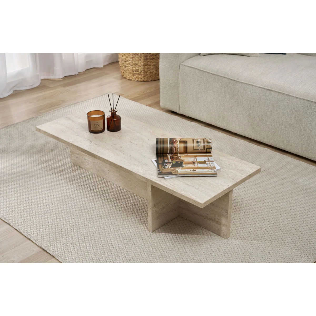 Calicosy - HARBOR Salontafel - H30 cm - Travertijneffect - Image 5
