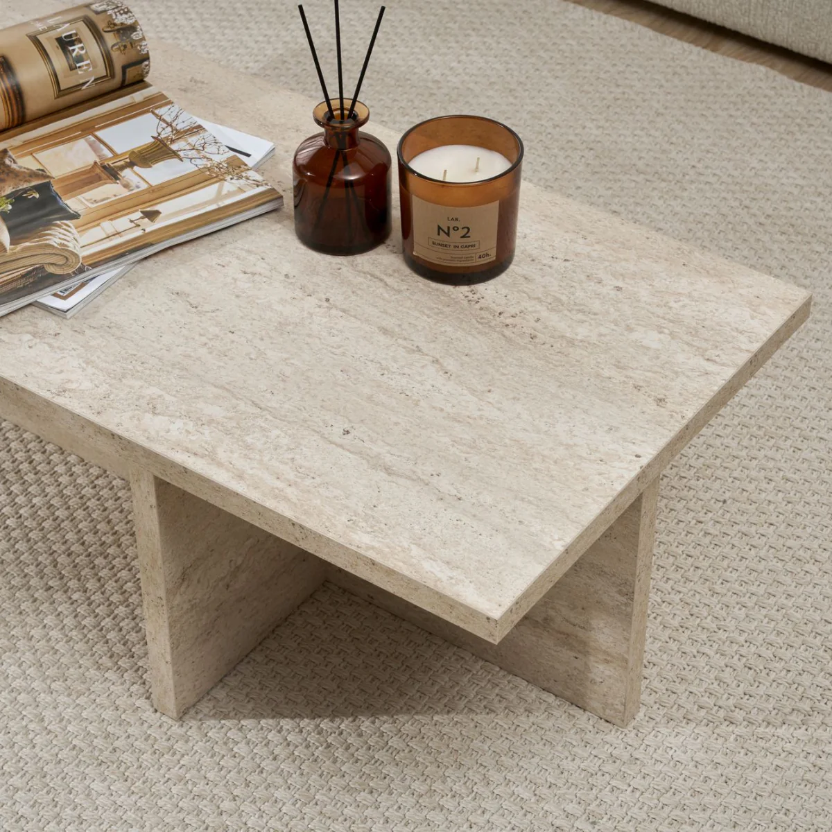 Calicosy - HARBOR Salontafel - H30 cm - Travertijneffect - Image 6