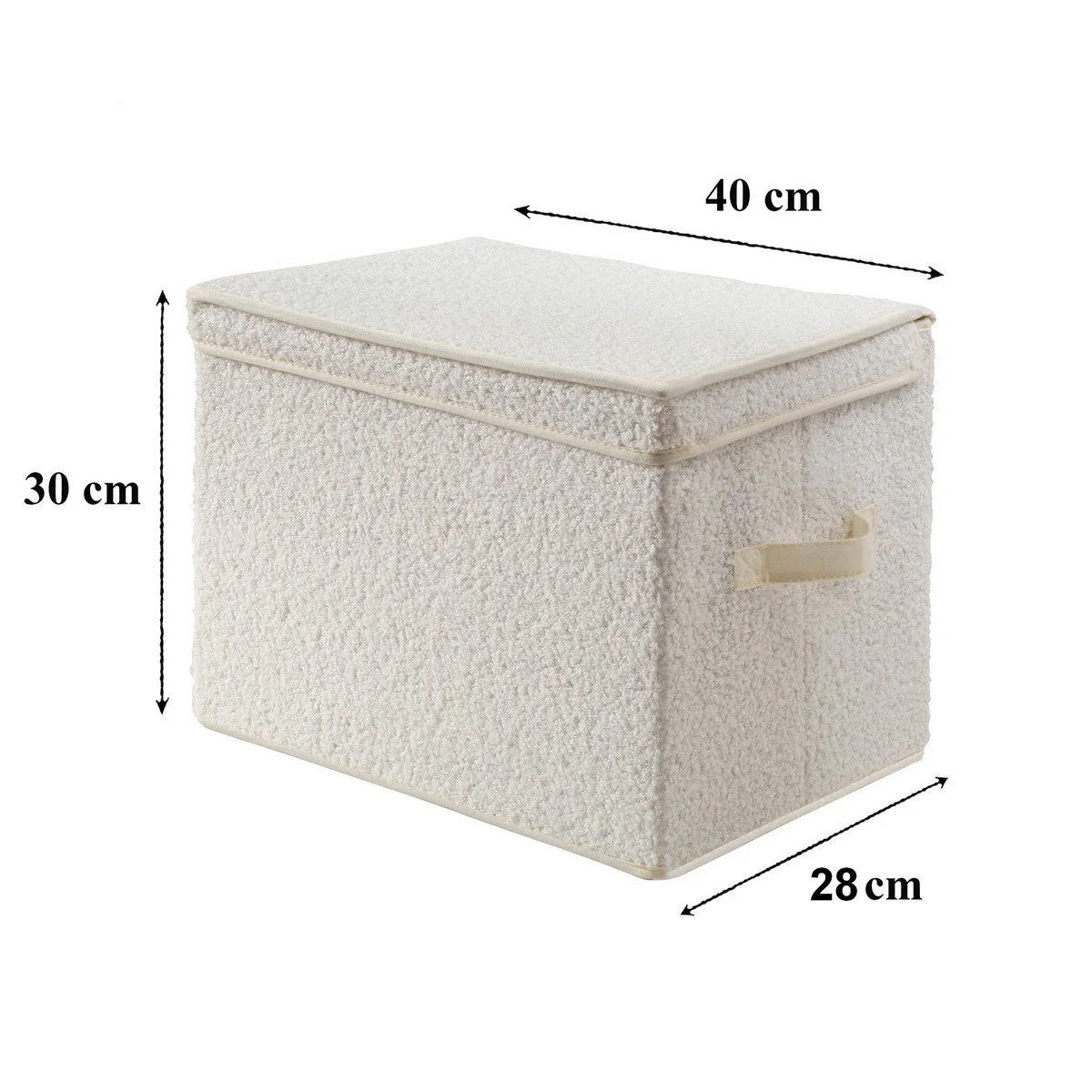 Calicosy - Hoge opbergdoos met deksel - H30 cm - Ongebleekt - Image 4