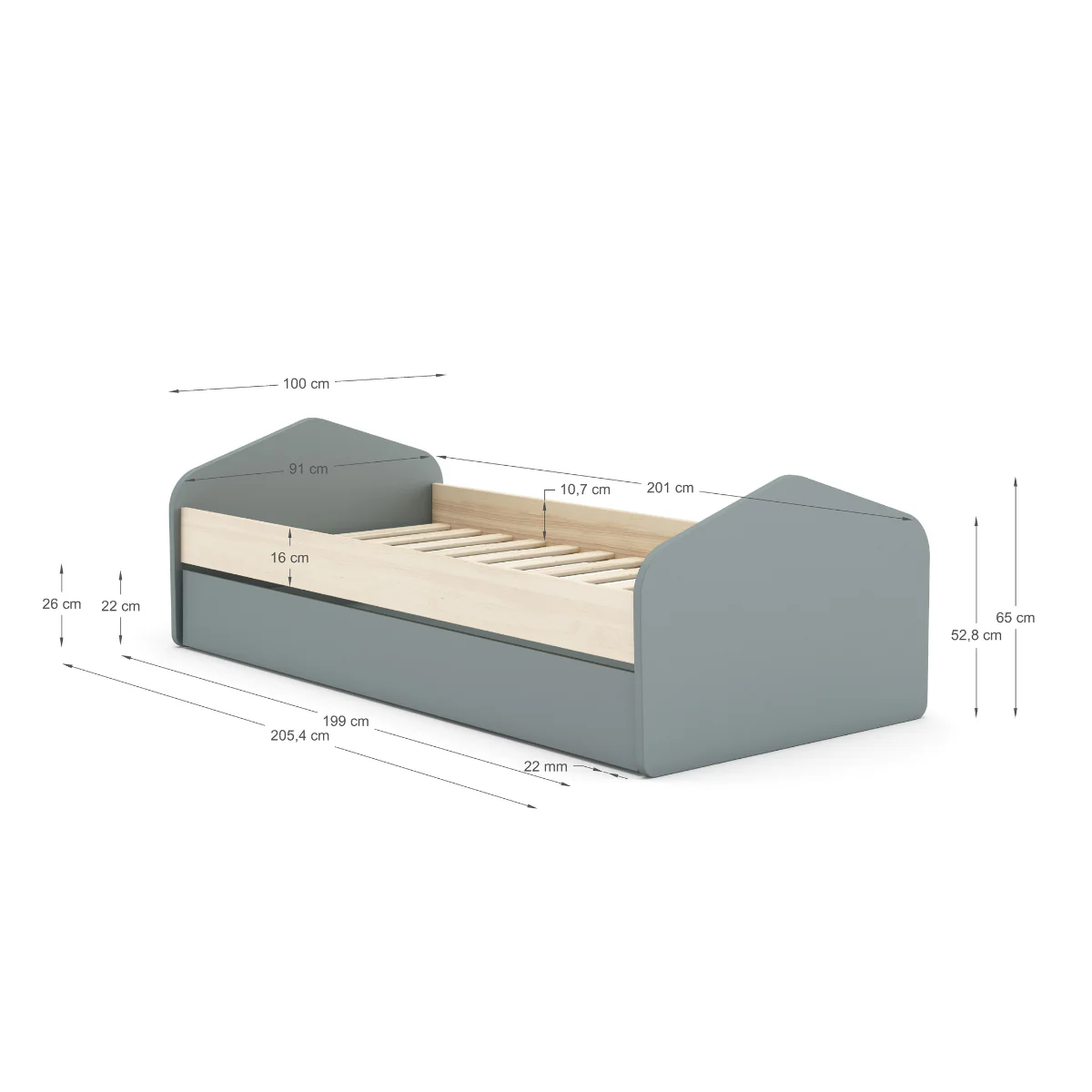 Calicosy - LEONIE bed - B205.4 cm - Groente - Image 8