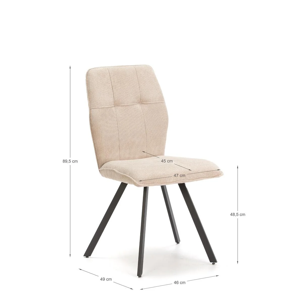 Calicosy - MERY Set van 4 stoelen in stof - H48 cm - Image 6