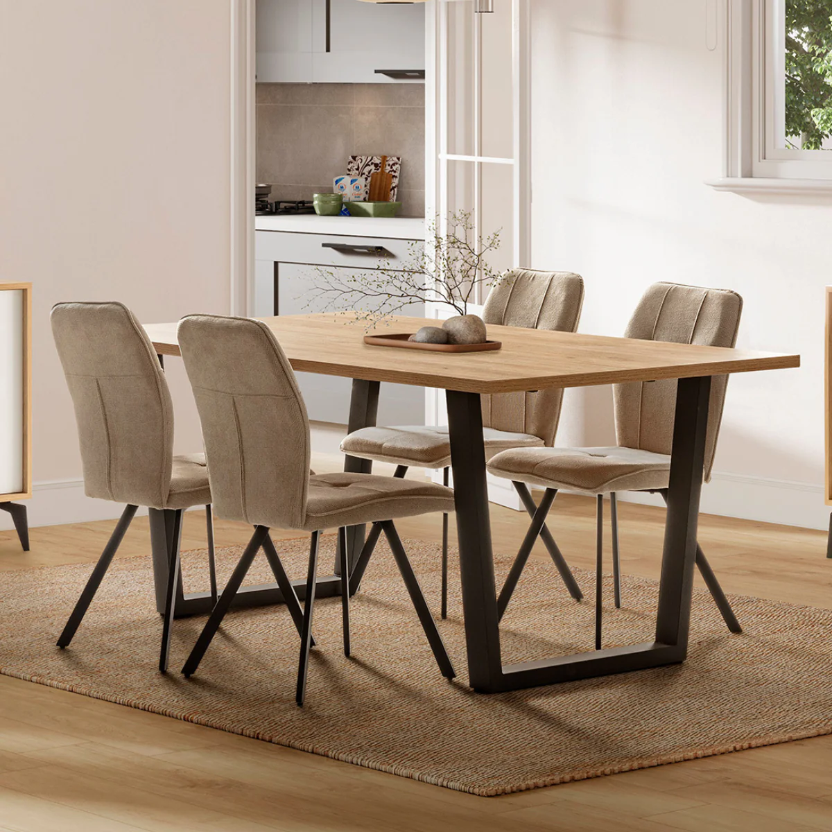 Calicosy - MERY Set van 4 stoelen in stof - H48 cm - Image 9