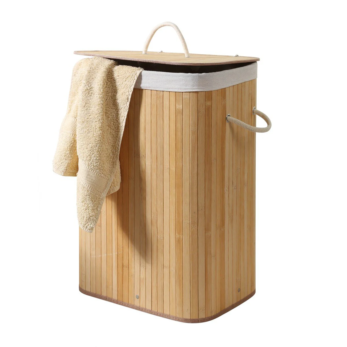 Calicosy - Rechthoekige bamboe wasmand 70L - H60 cm - H60 cm - Image 6