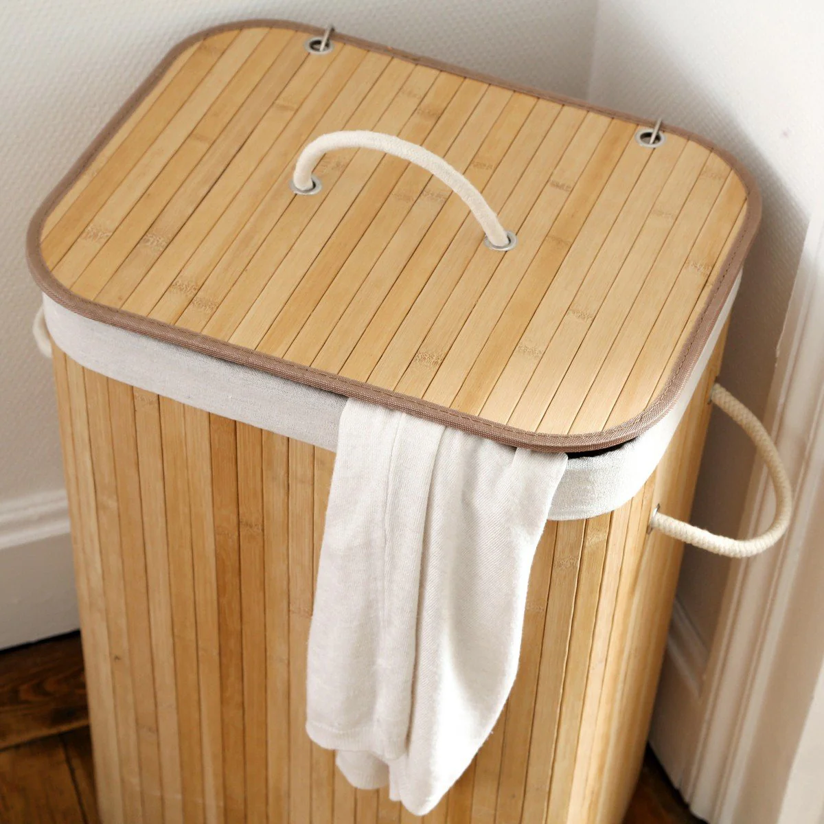 Calicosy - Rechthoekige bamboe wasmand 70L - H60 cm - H60 cm - Image 7