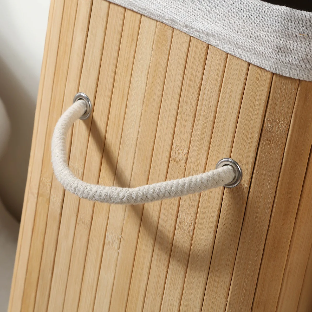 Calicosy - Rechthoekige bamboe wasmand 70L - H60 cm - H60 cm - Image 8