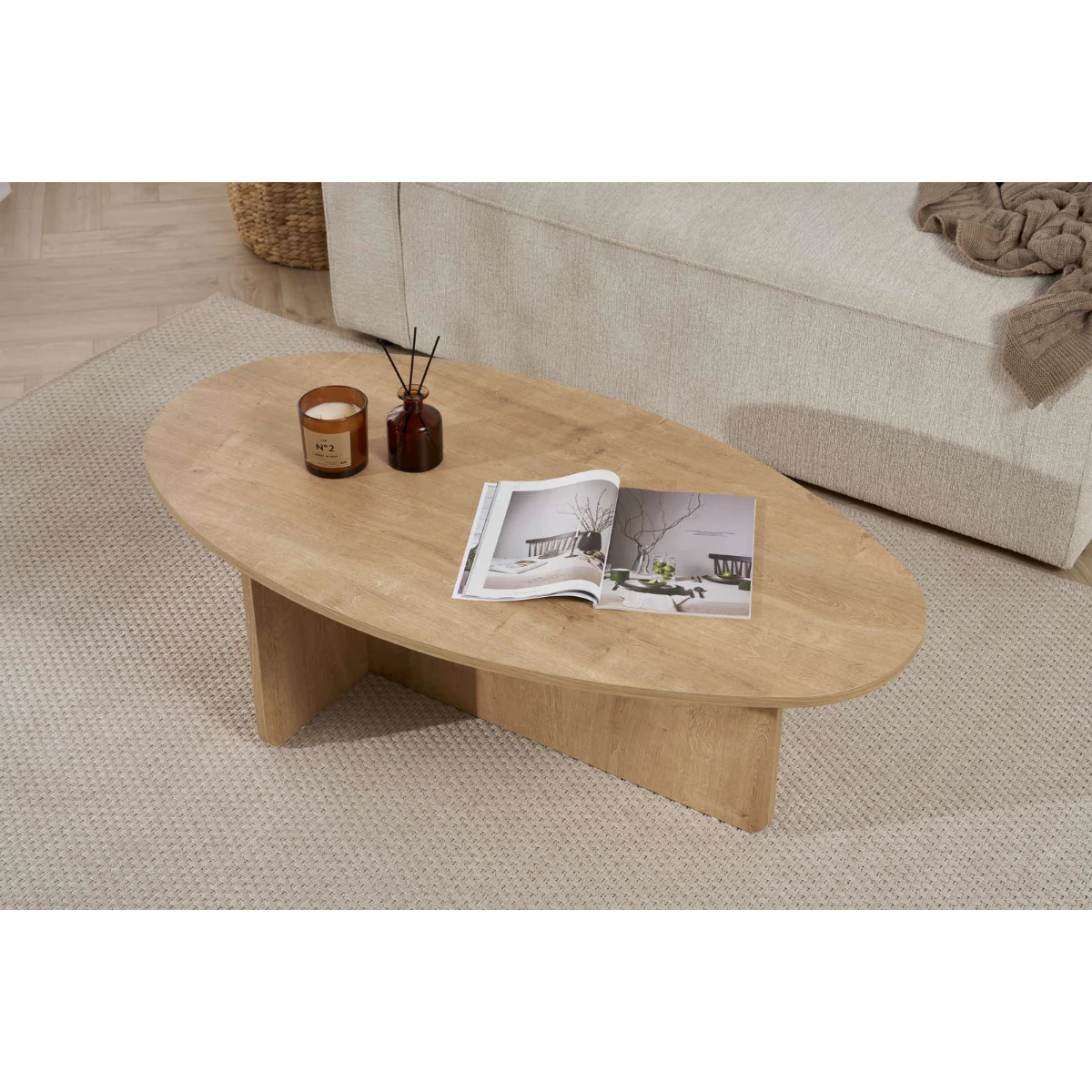 Calicosy - Salontafel Anna - Spaanplaat - 40x120x65 cm - Image 7