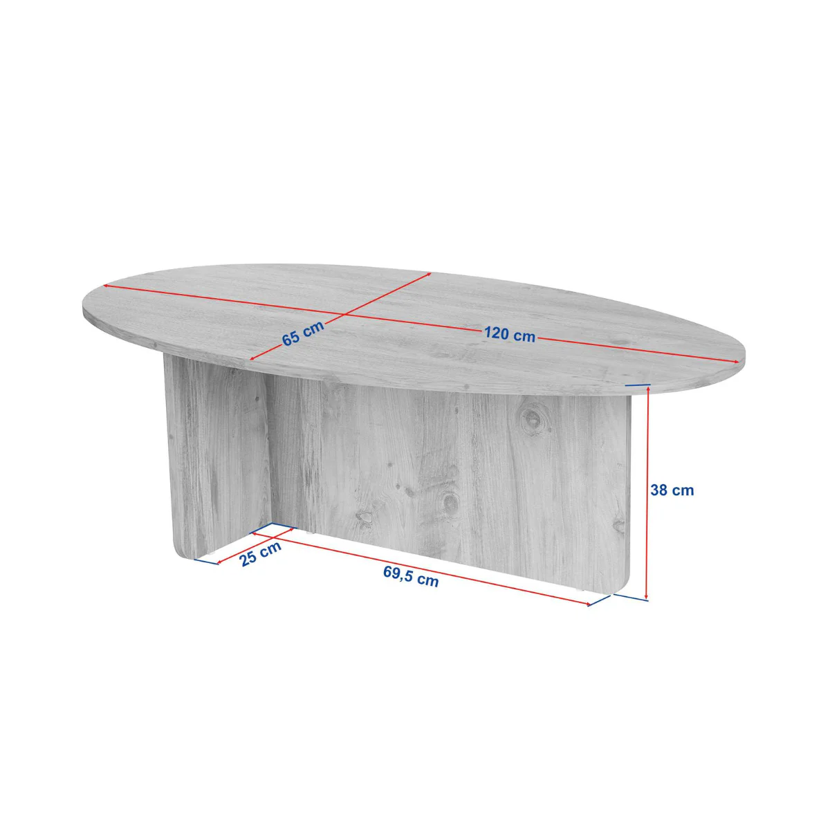 Calicosy - Salontafel Anna - Spaanplaat - 40x120x65 cm - Image 8