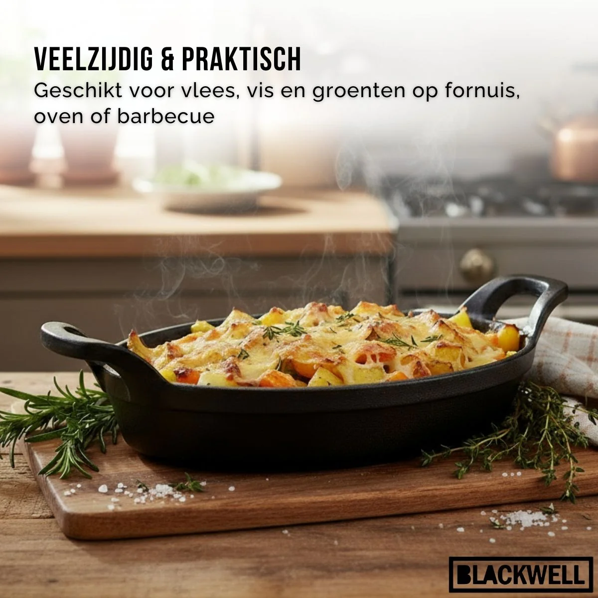 Cookinglife Ovenschaal Cast Iron Gietijzer Ovaal 21 x 15 x 4 cm - Image 4