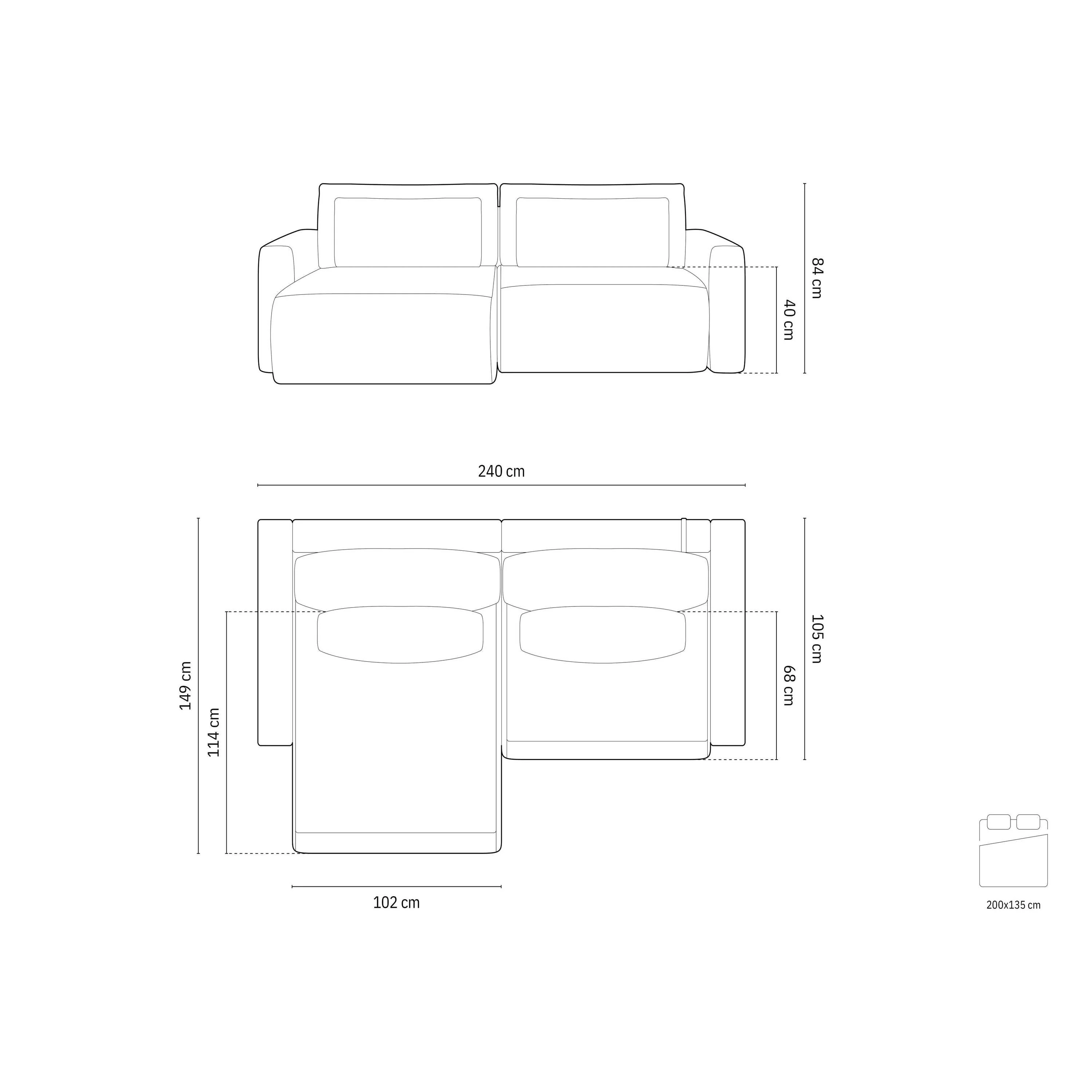 Cosmopolitan Design Hoekslaapbank met opbergvak Belfast links|rechts - Image 11