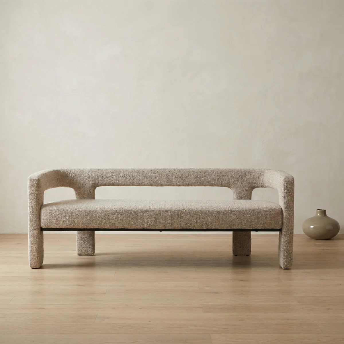 DÉJA Living - Eetkamerbank Beige Stof - 160x54x68cm - Seto - Image 6