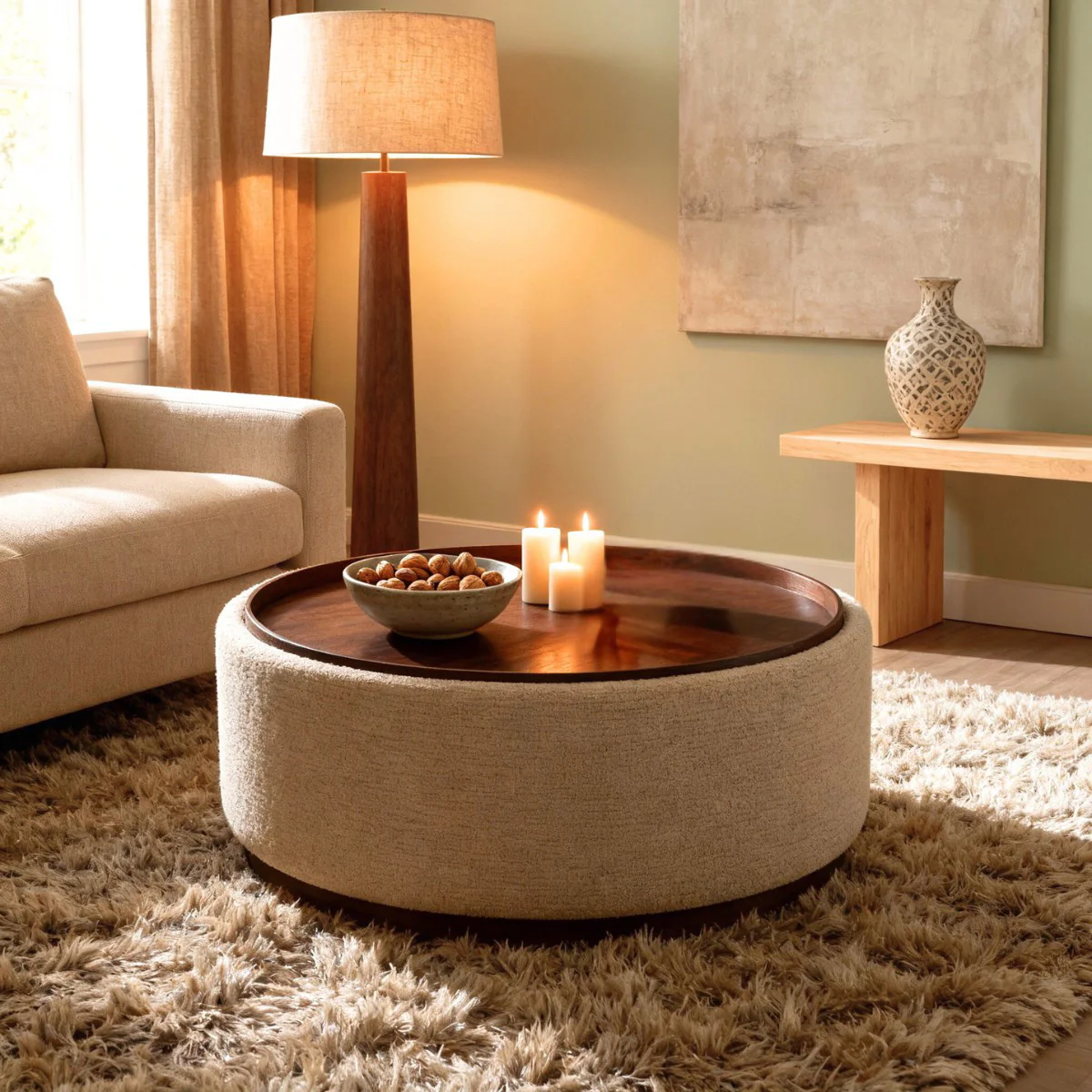 DÉJA Living - Salontafel Beige|Walnoot - Incl. Opbergruimte - Marcia - Image 7