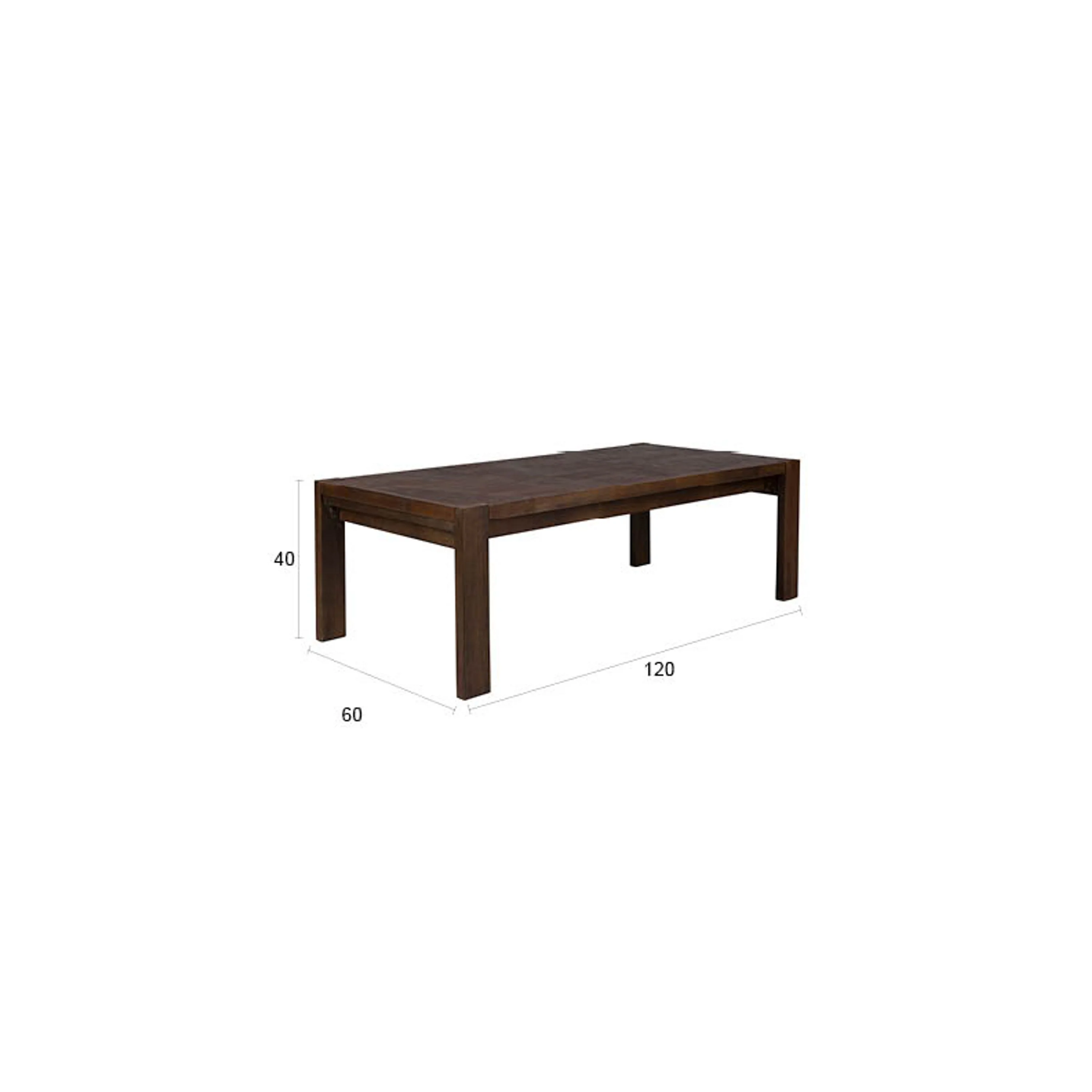 Dutchbone Bruneau Salontafel 120x60 cm Hout Walnootkleur Bruin - Image 10