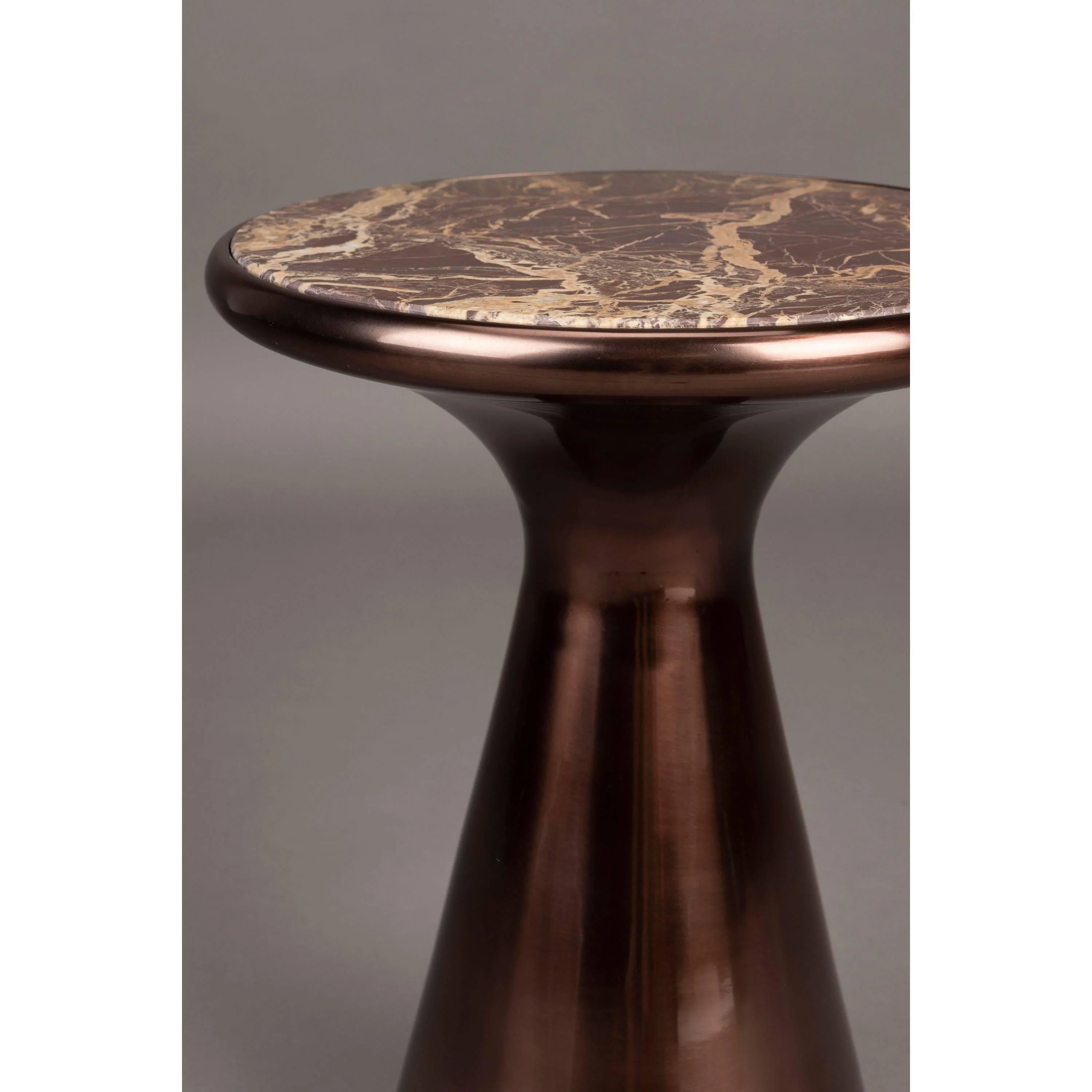 Dutchbone Mount Bijzettafel Rond 32,5x32,5 cm Marmer Bruin - Image 12