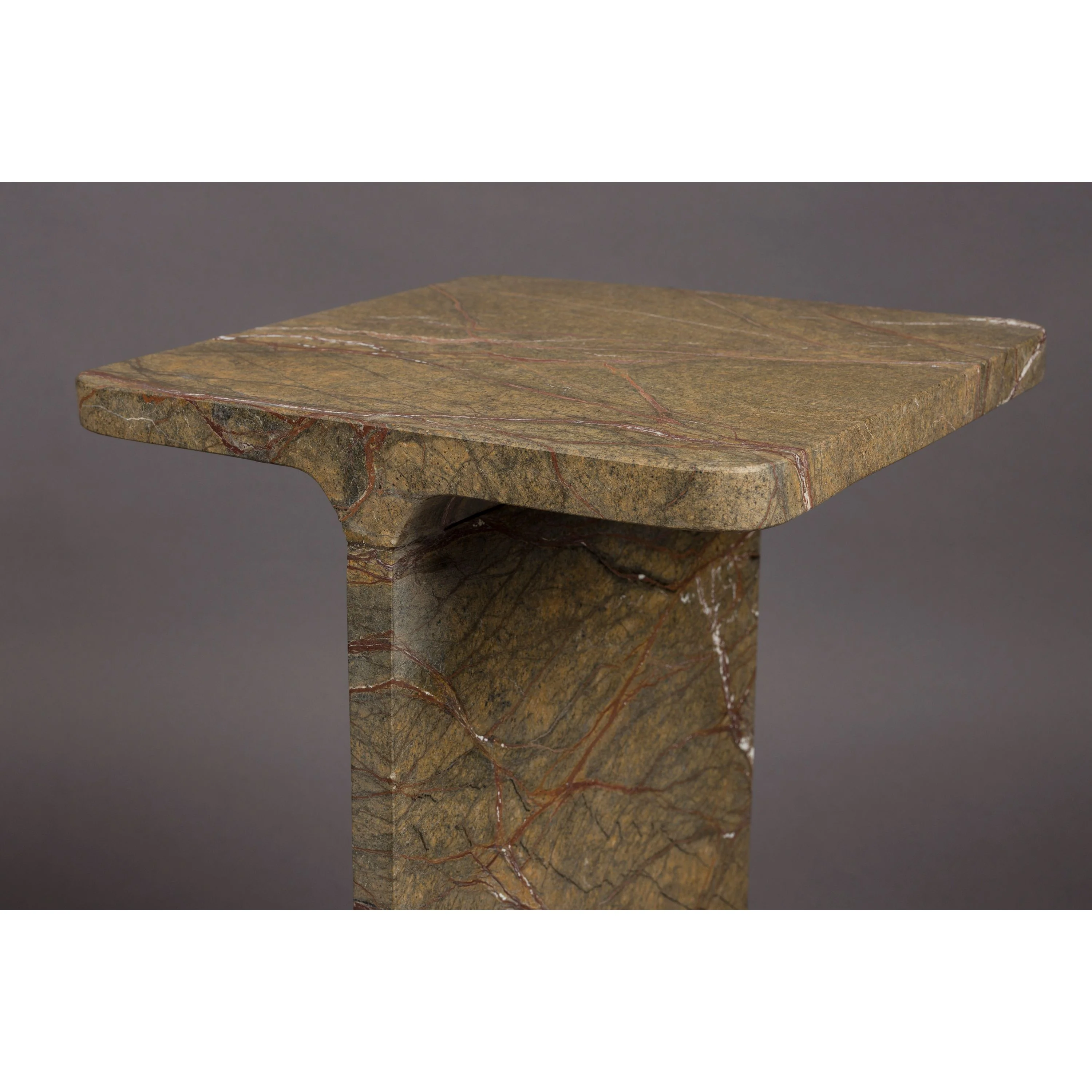 Dutchbone Satpura Bijzettafel Vierkant 31x31 cm Marmer Bruin - Image 5