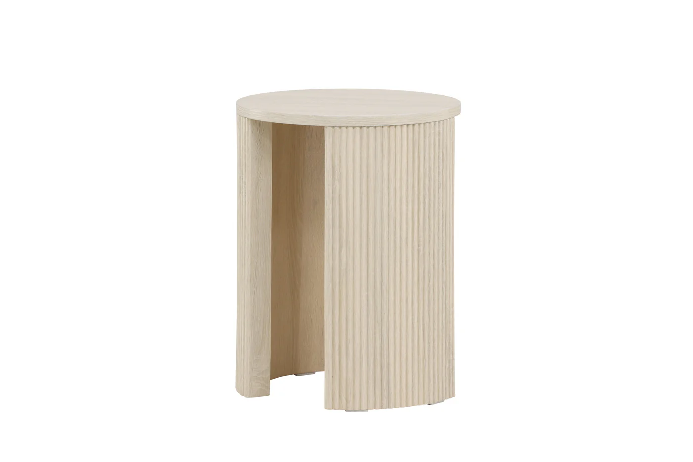 Fjôrd - Bijzettafel Rond - Whitewash MDF - 40x40x52cm - Bristol - Image 5
