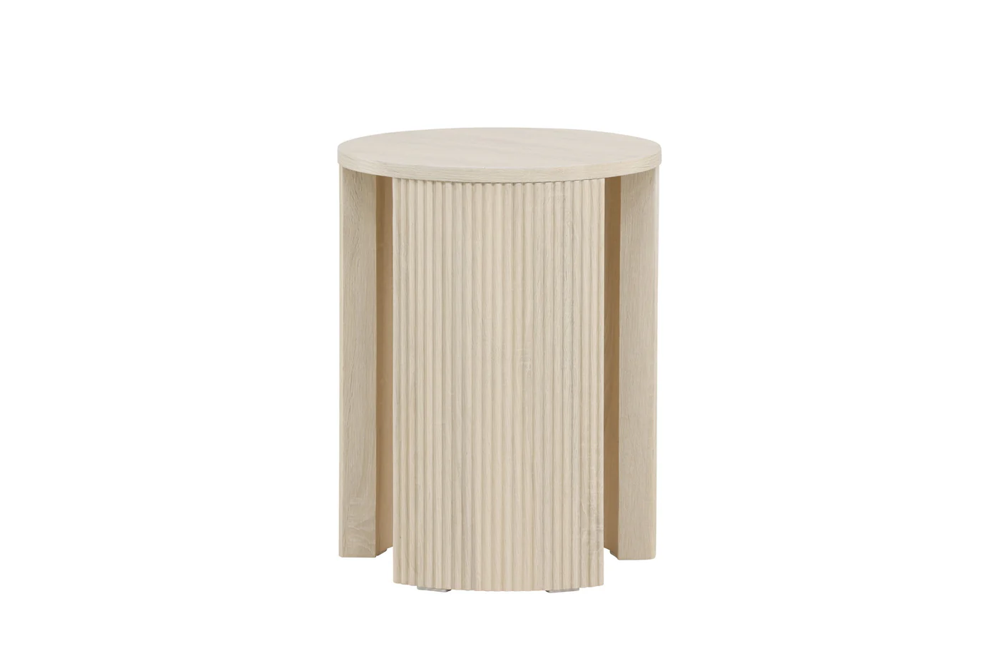 Fjôrd - Bijzettafel Rond - Whitewash MDF - 40x40x52cm - Bristol - Image 6