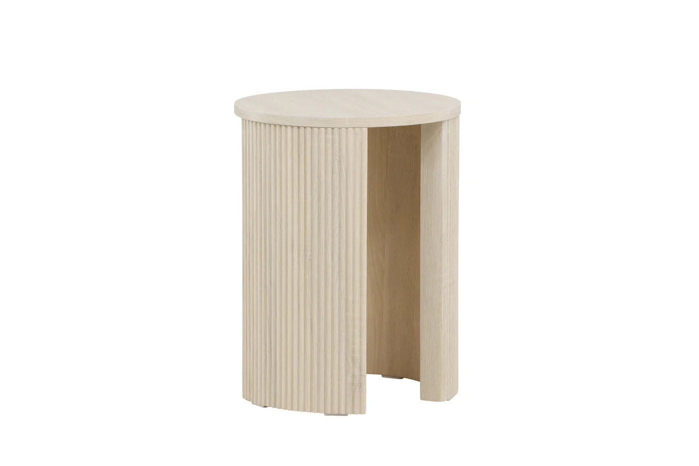 Fjôrd - Bijzettafel Rond - Whitewash MDF - 40x40x52cm - Bristol - Image 7