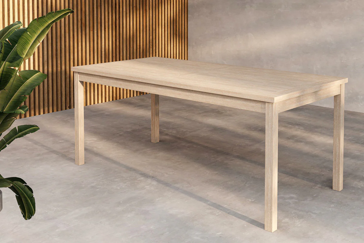 Fjôrd - Tuintafel Rechthoek - Naturel Teakhout - 180x90x75cm - Kenya - Image 5