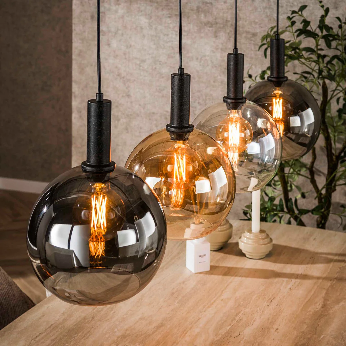 Fraaai - Bruno hanglamp tricolore 4-lichts - artic zwart - Image 4