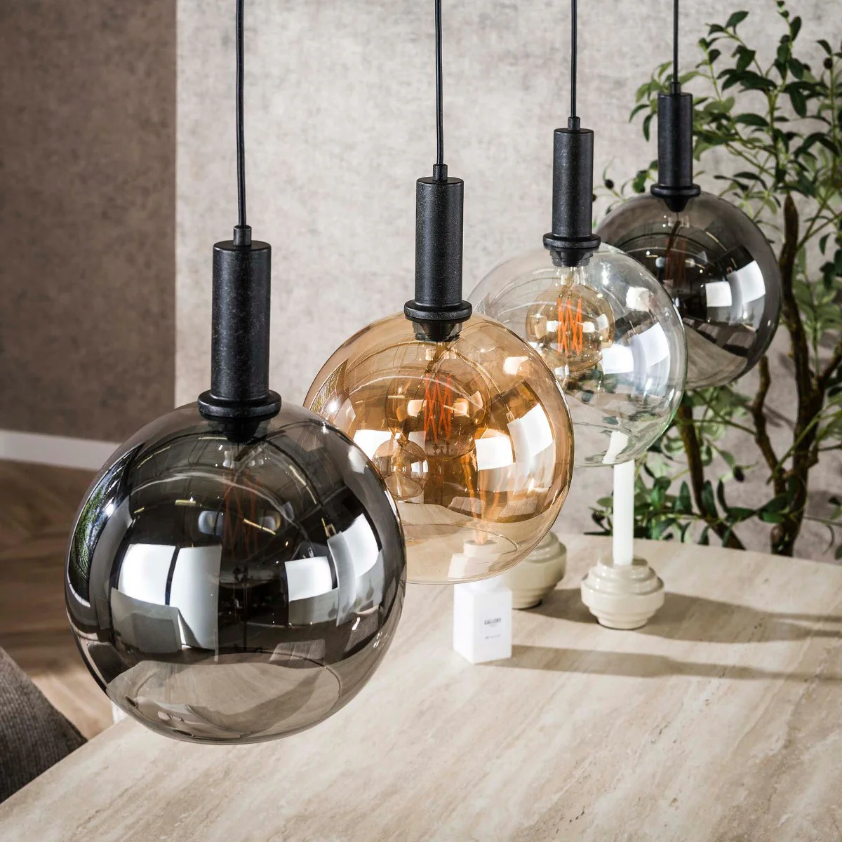 Fraaai - Bruno hanglamp tricolore 4-lichts - artic zwart - Image 5