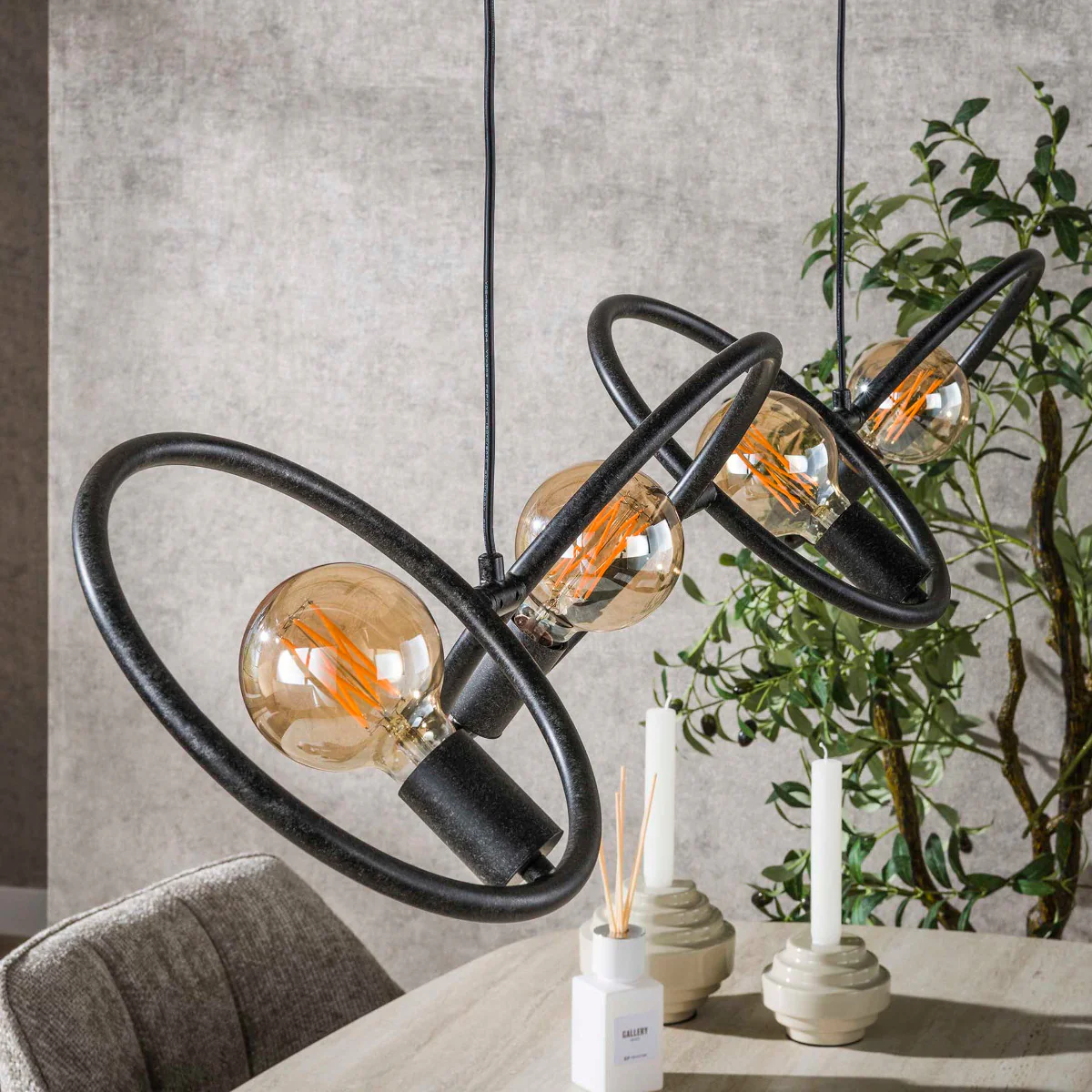 Fraaai - Hunter hanglamp 4-lichts - zwart - Image 3