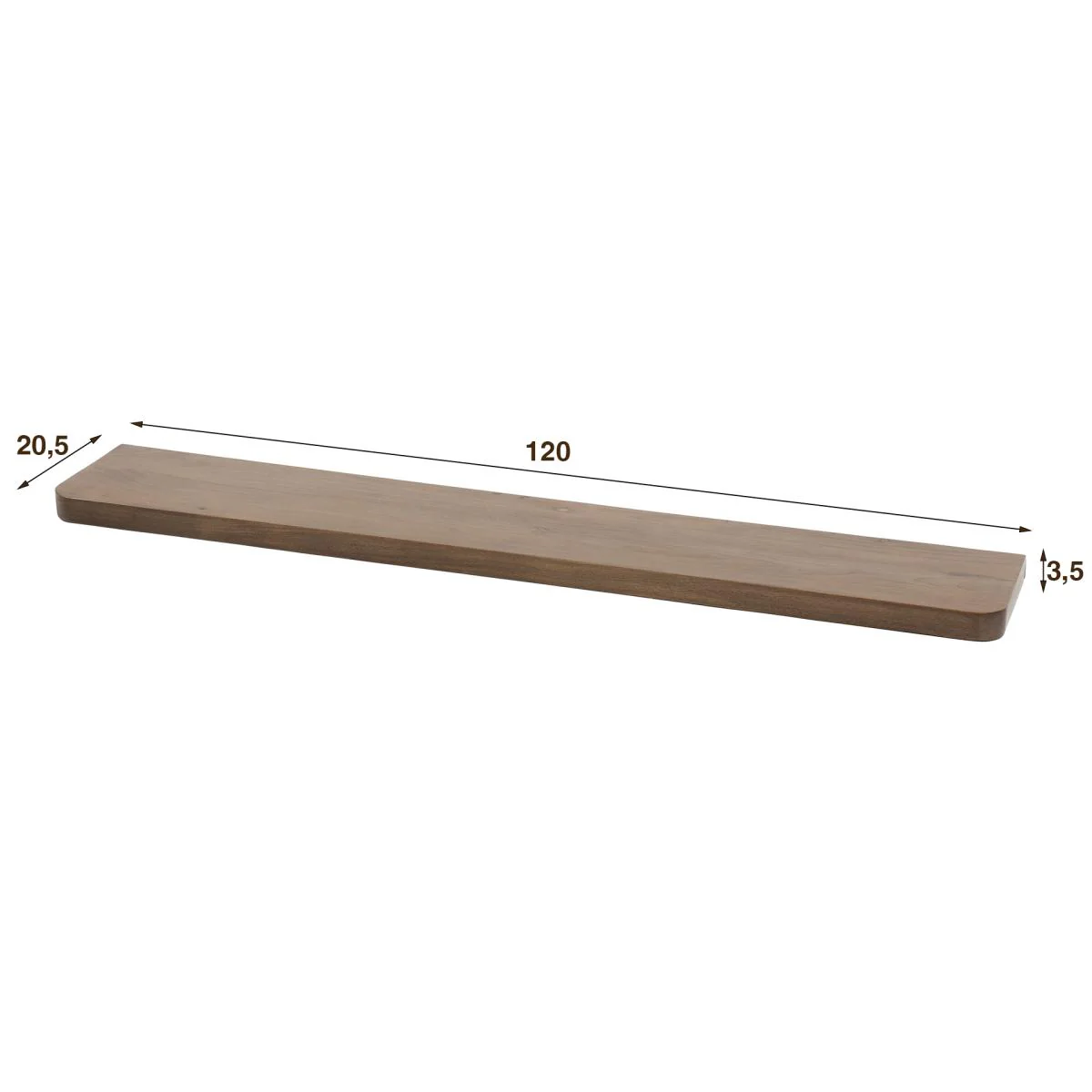 Fraaai - Marino wandplank - 120 cm - acaciahout - bruin - Image 5