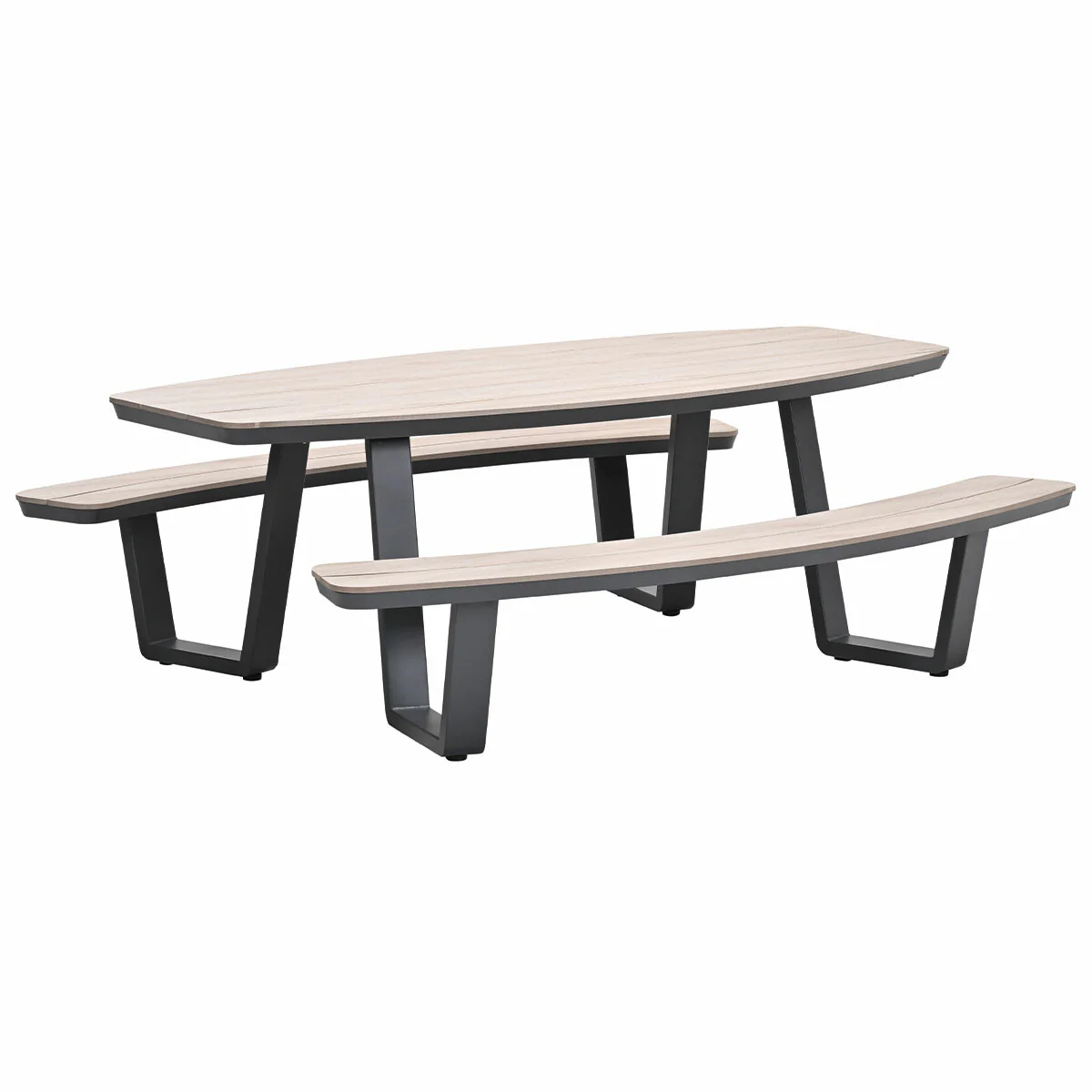 Garden Impressions Sarria picknick set ovaal 220 x 193 - donker grijs - Image 4