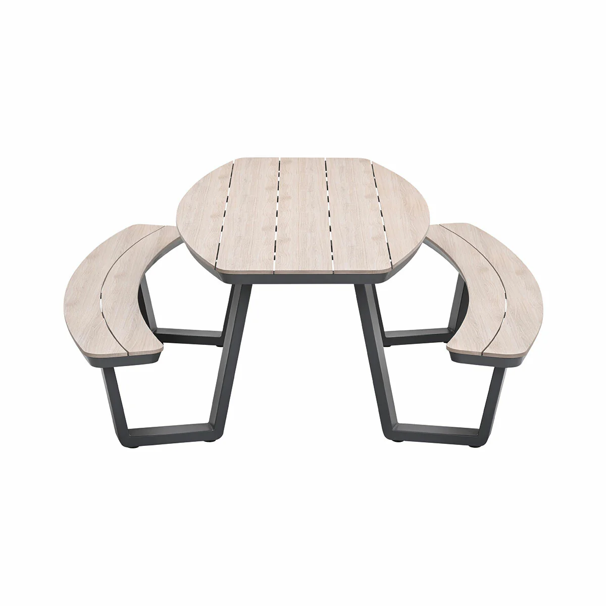 Garden Impressions Sarria picknick set ovaal 220 x 193 - donker grijs - Image 5