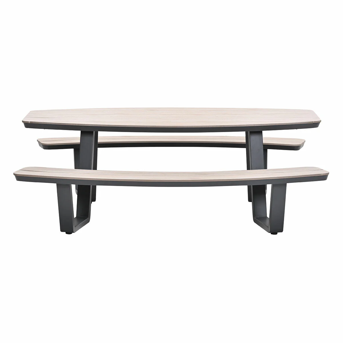 Garden Impressions Sarria picknick set ovaal 220 x 193 - donker grijs - Image 6