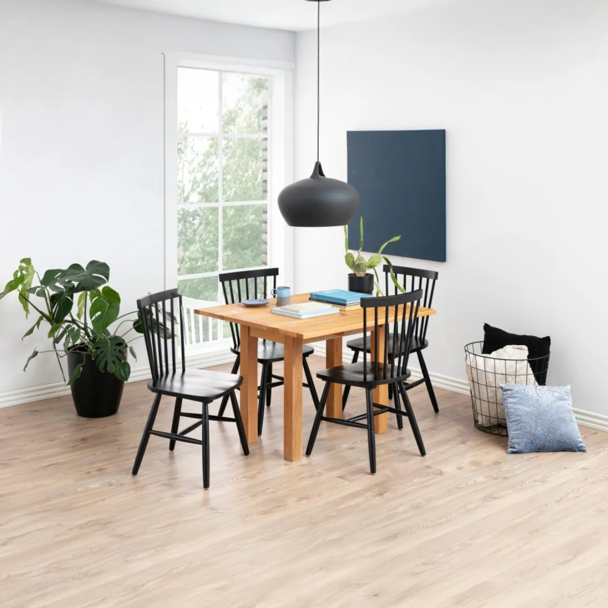 Giga Living - Eetkamerstoel - Zwart - Zithoogte 44,5cm - Urvik - Set van 2 - Image 2