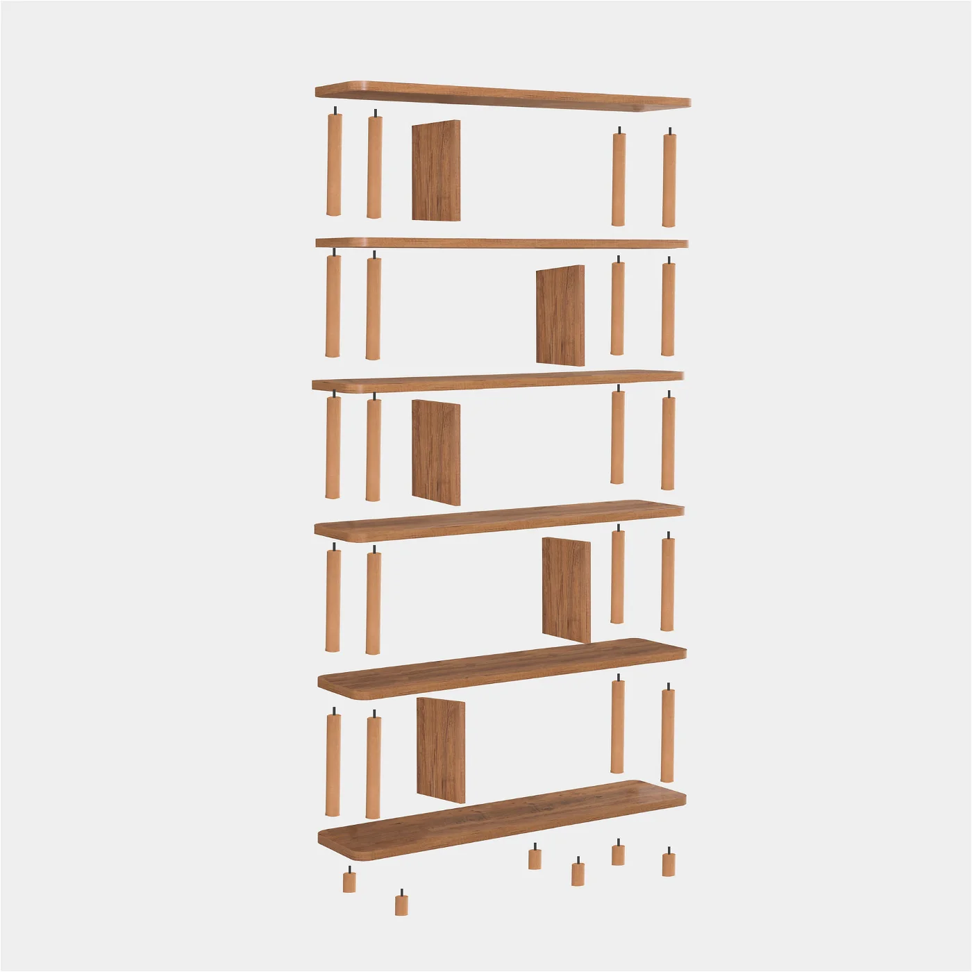Giga Meubel - Boekenkast Naturel - 120x28x168,5cm - Meta - Image 6