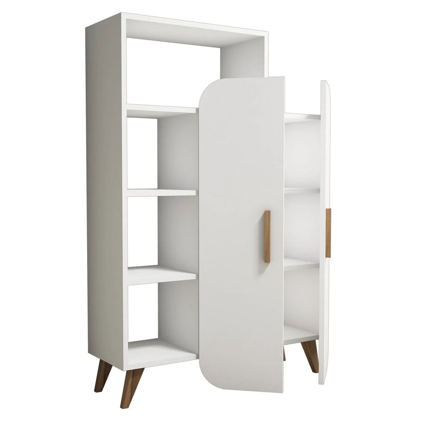 Giga Meubel - Boekenkast Wit Hout - 90x32x132cm - Form - Image 5