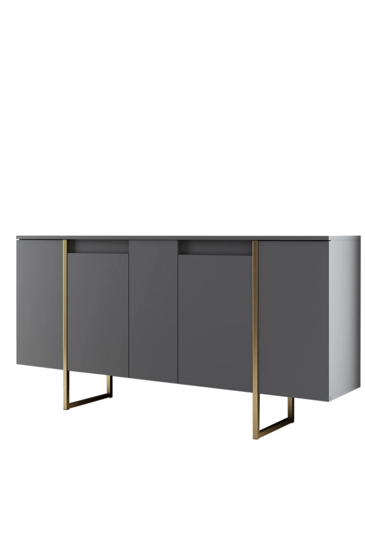 Giga Meubel - Dressoir Antraciet|Goud - 160x35x80cm - Luxe - Image 10