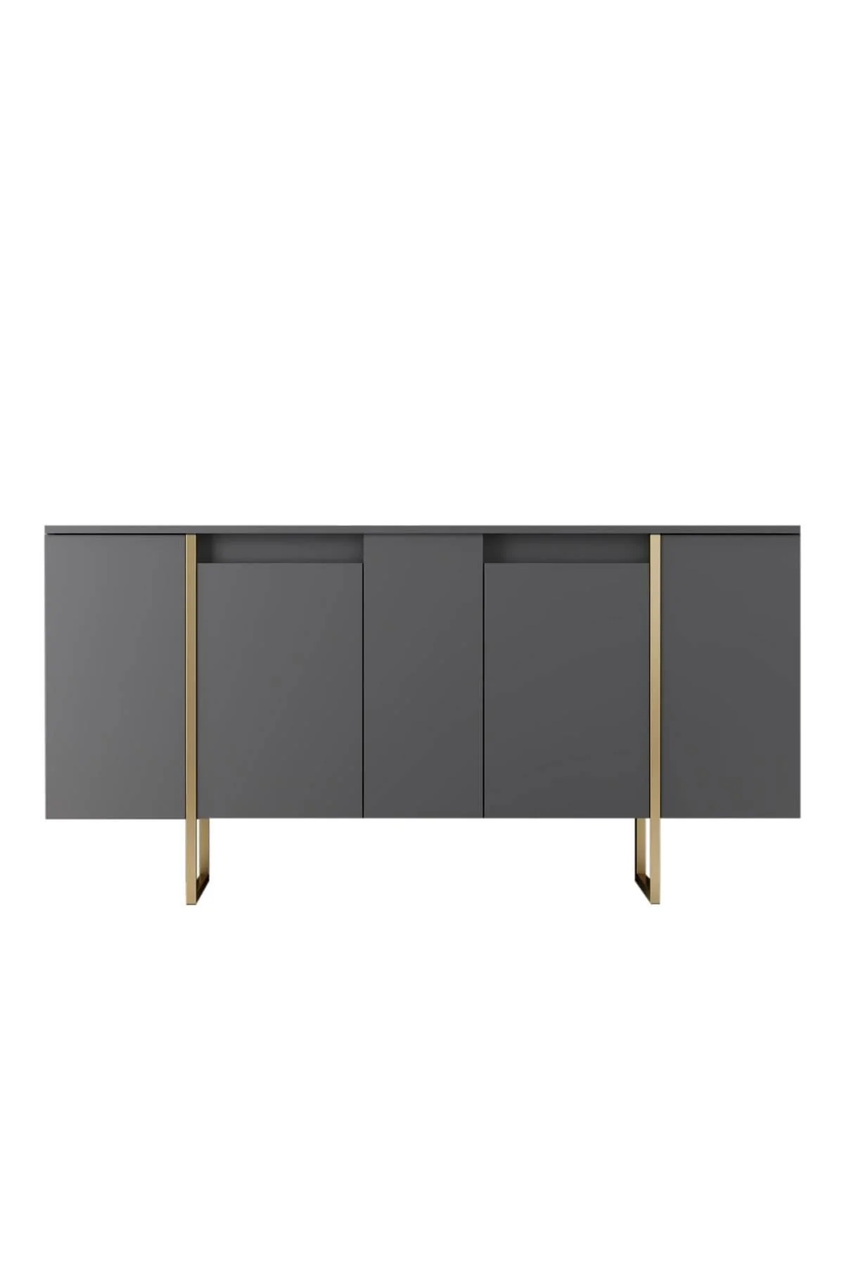 Giga Meubel - Dressoir Antraciet|Goud - 160x35x80cm - Luxe - Image 5
