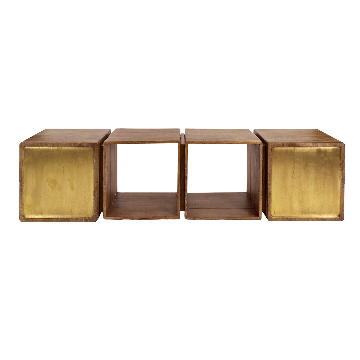 Giga Meubel - Dressoir Naturel Hout - 169x36x41cm - Brass