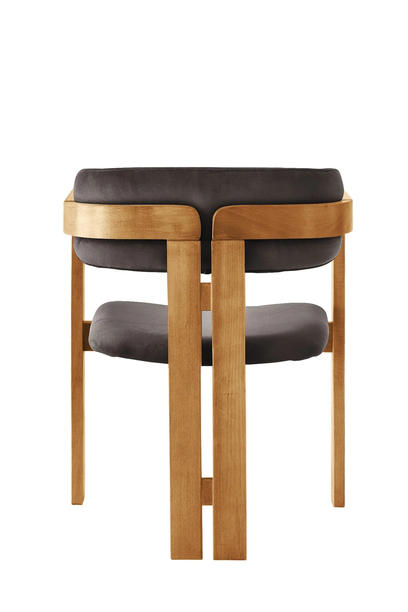 Giga Meubel - Eetkamerstoel Naturel - Antraciet|Velvet - Cozy - Image 4