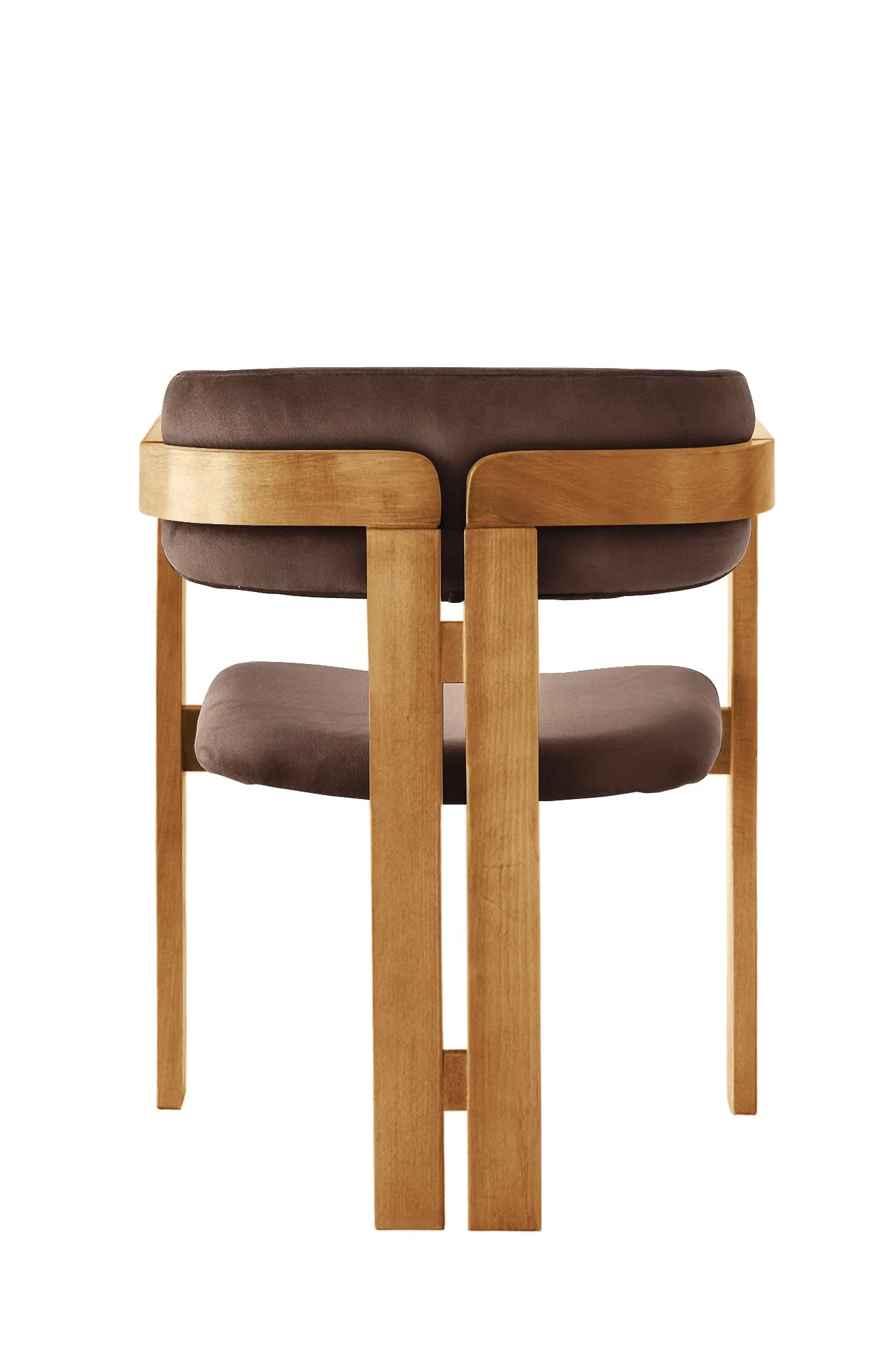 Giga Meubel - Eetkamerstoel Naturel - Donkerbruin|Velvet - Cozy - Image 4