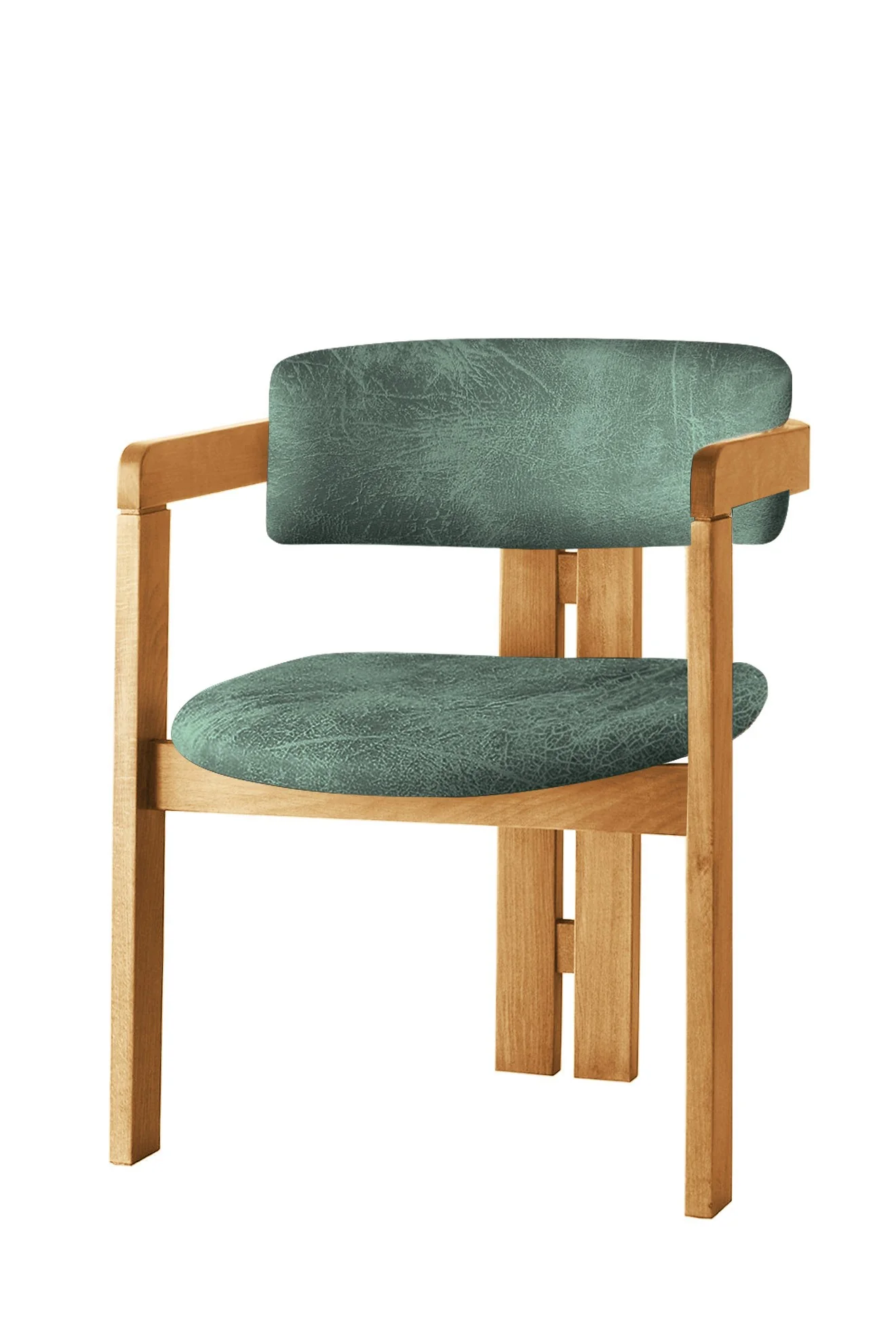 Giga Meubel - Eetkamerstoel Naturel - Groen|Stof - Cozy - Image 2