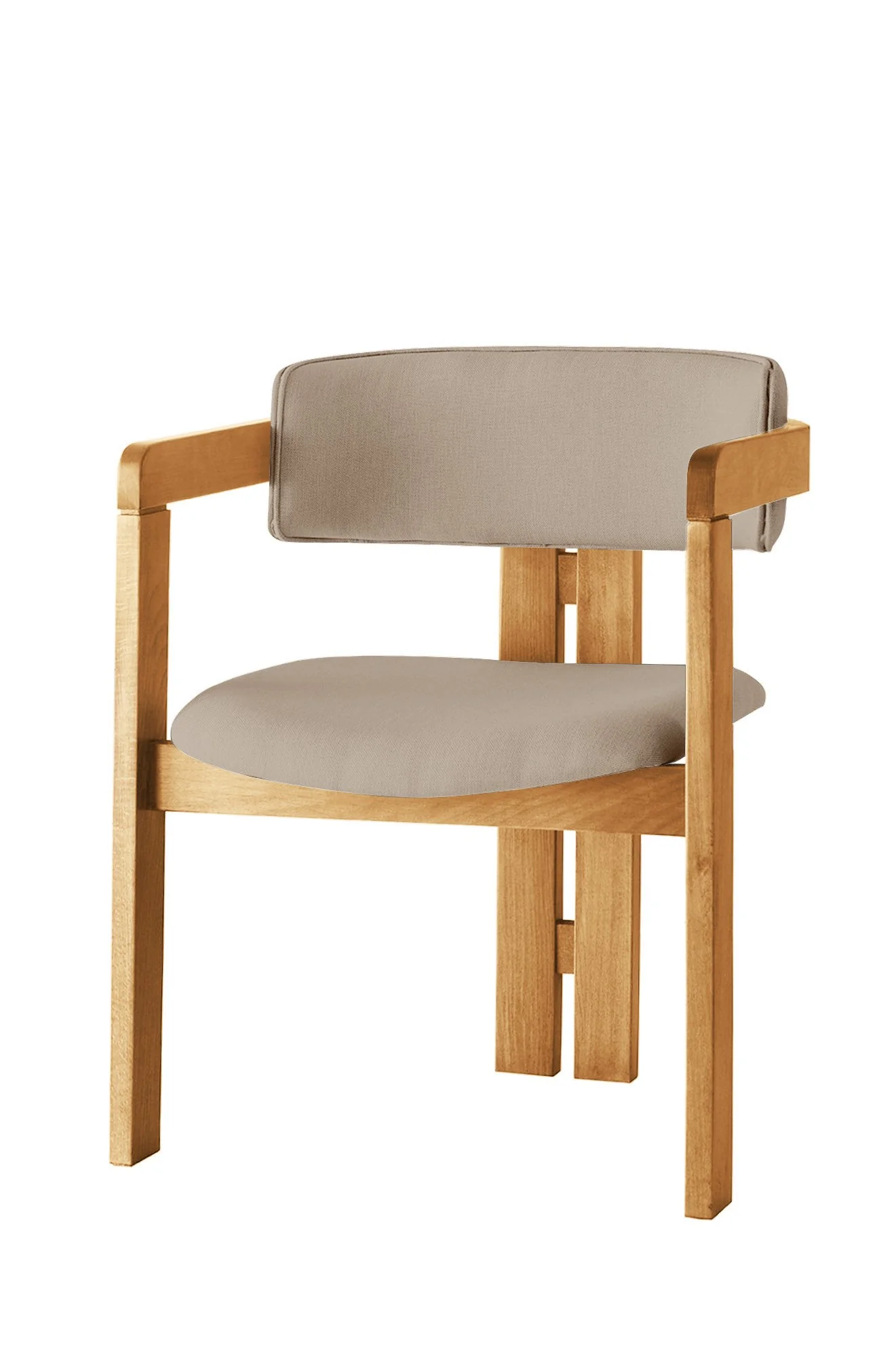 Giga Meubel - Eetkamerstoel Naturel - Taupe|Linnen - Cozy - Image 2