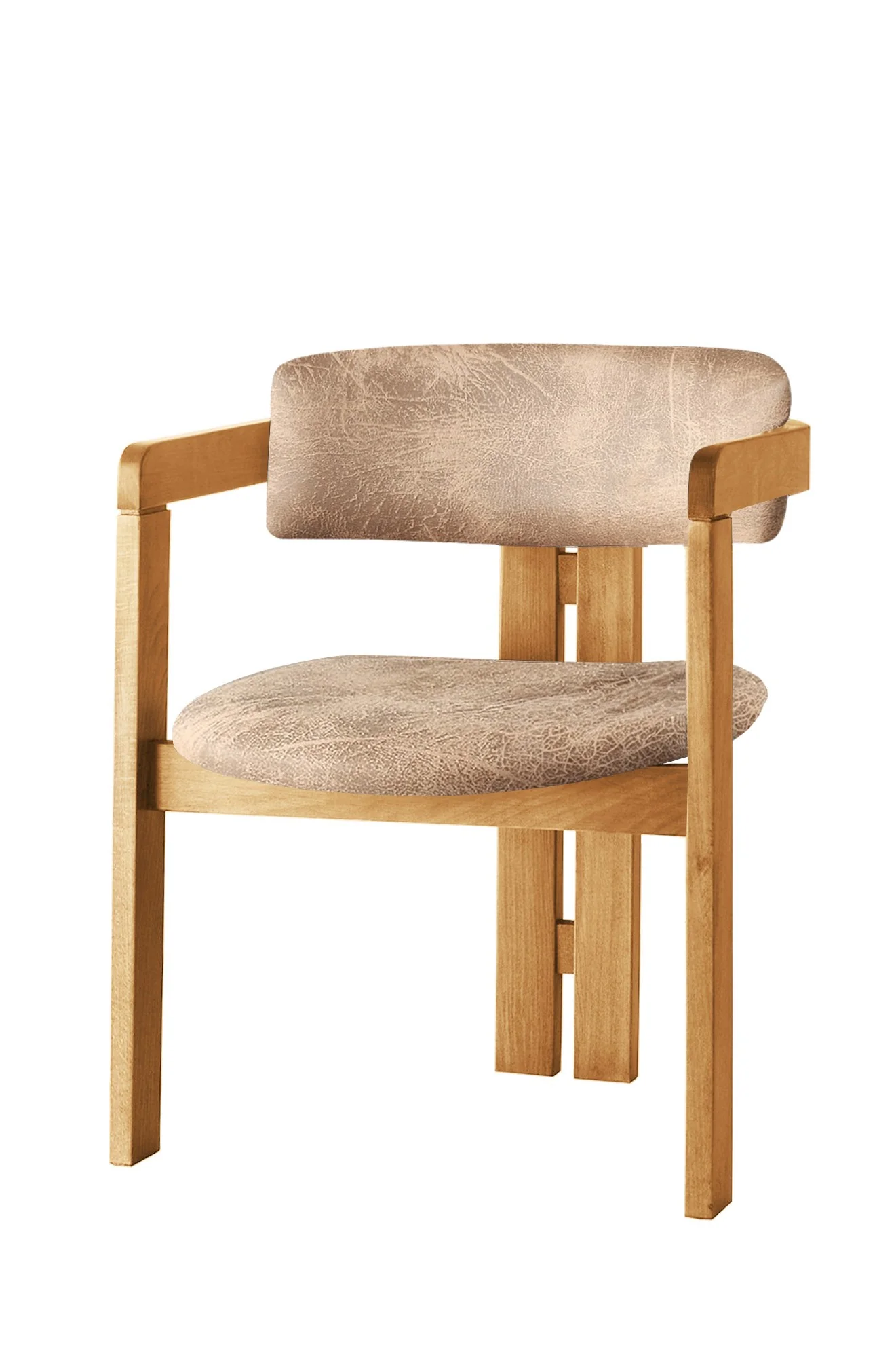 Giga Meubel - Eetkamerstoel Naturel - Taupe|Stof - Cozy - Image 2