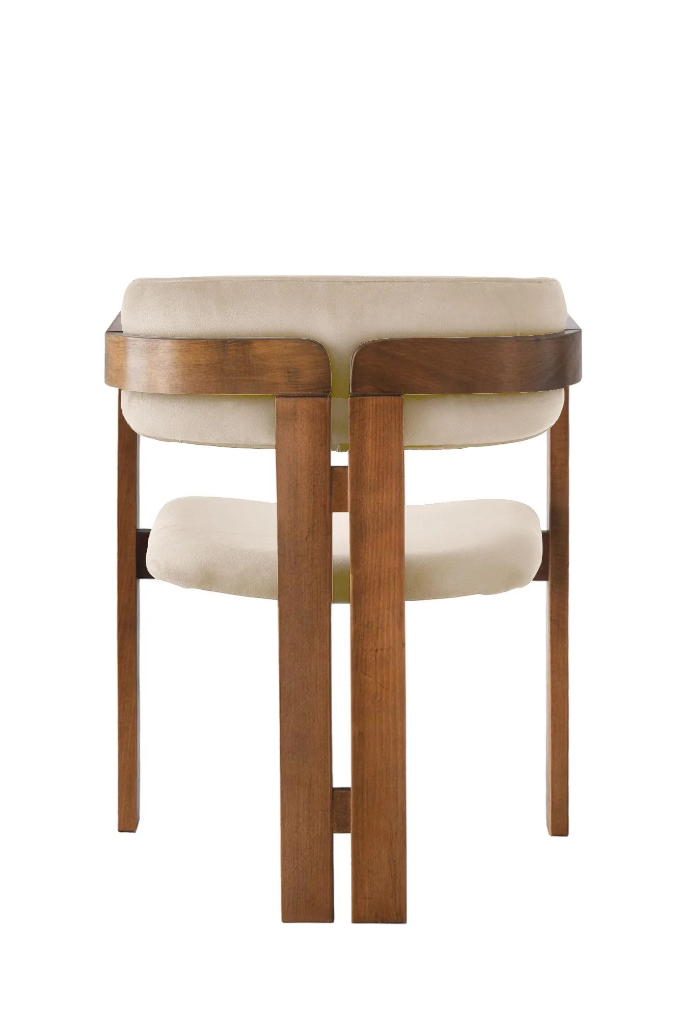 Giga Meubel - Eetkamerstoel Walnoot - Beige|Velvet - Cozy - Image 6
