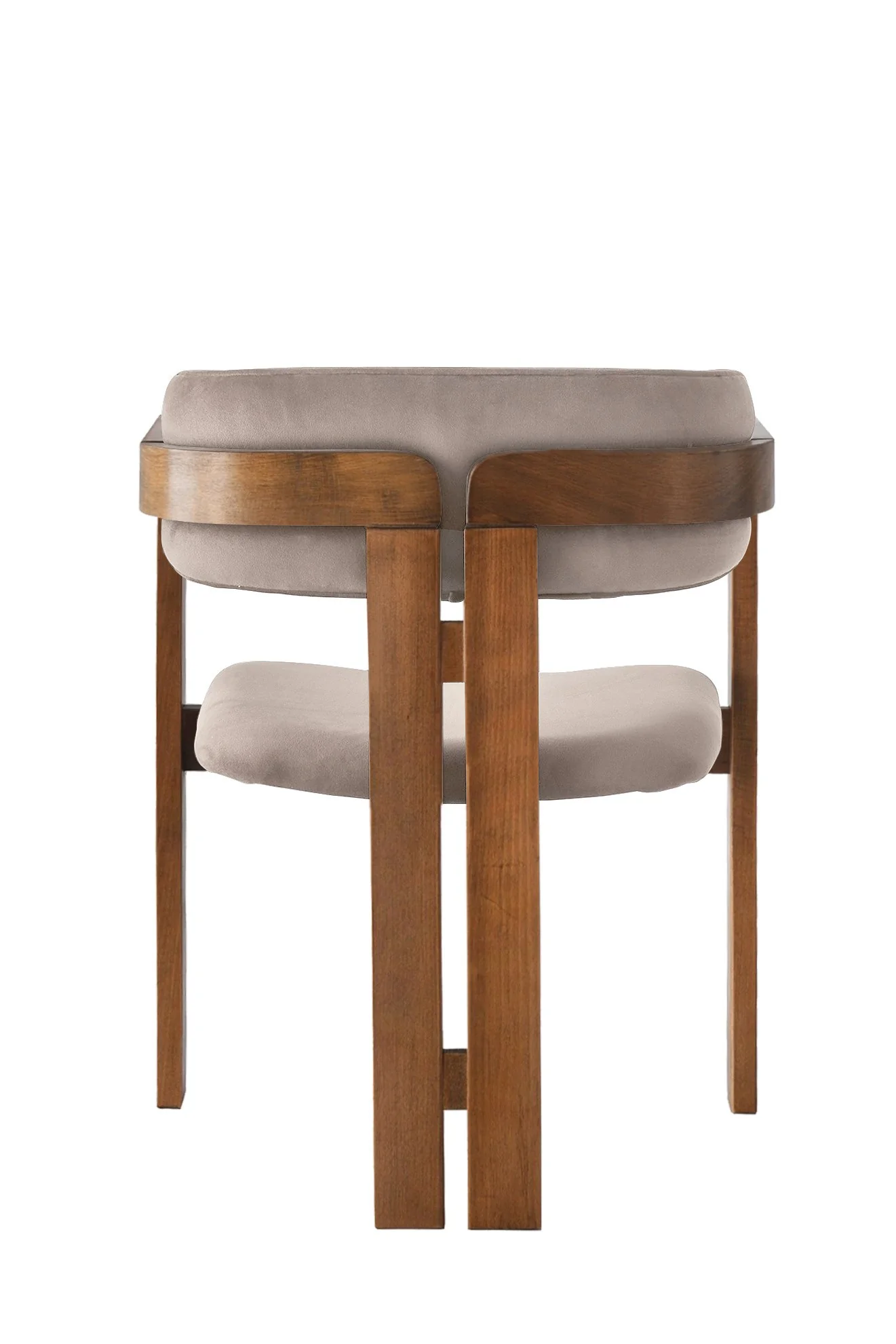 Giga Meubel - Eetkamerstoel Walnoot - Grijs|Velvet - Cozy - Image 4