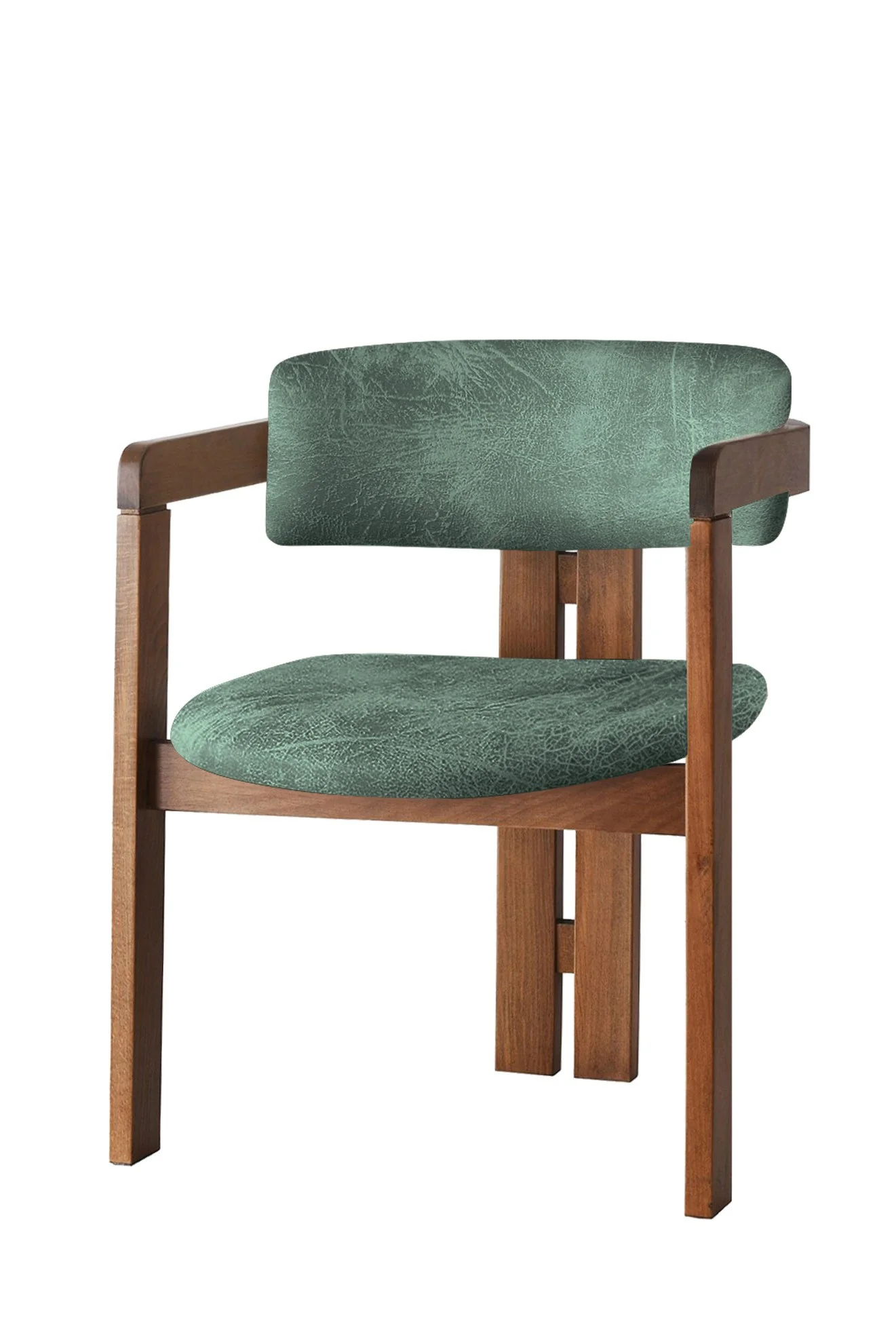 Giga Meubel - Eetkamerstoel Walnoot - Groen|Stof - Cozy - Image 2
