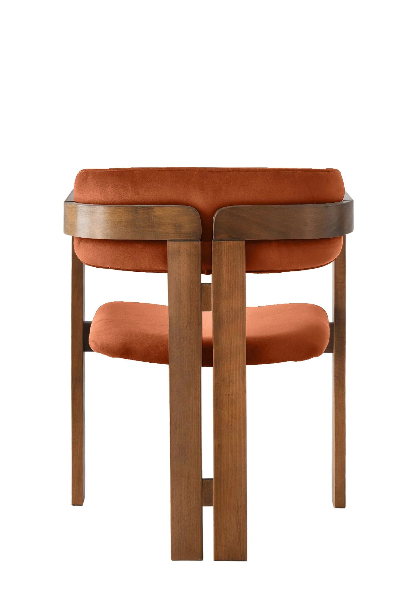 Giga Meubel - Eetkamerstoel Walnoot - Oranje|Velvet - Cozy - Image 6